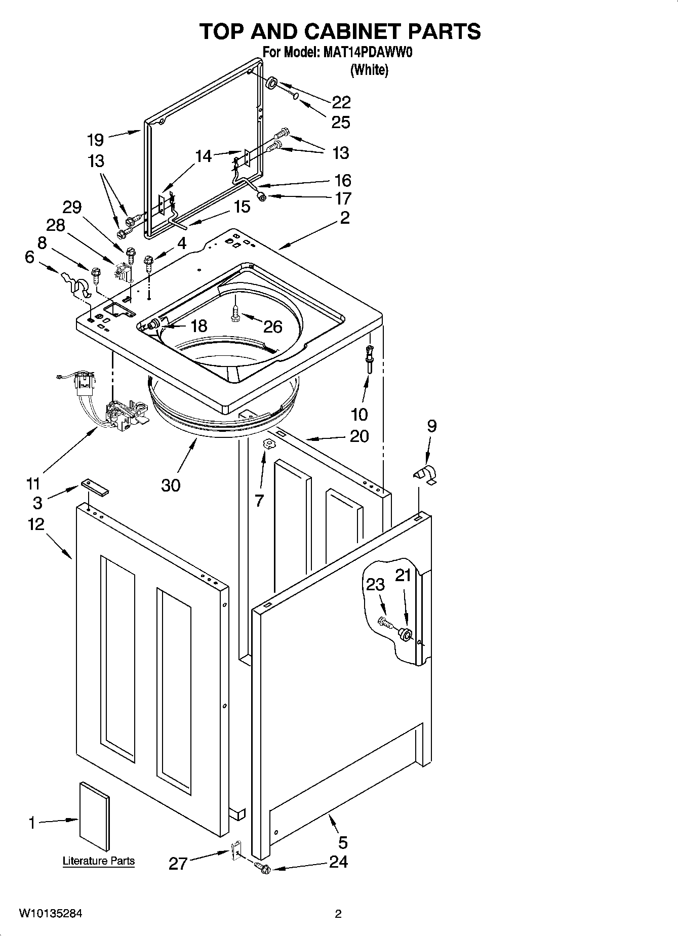 01 - TOP AND CABINET PARTS