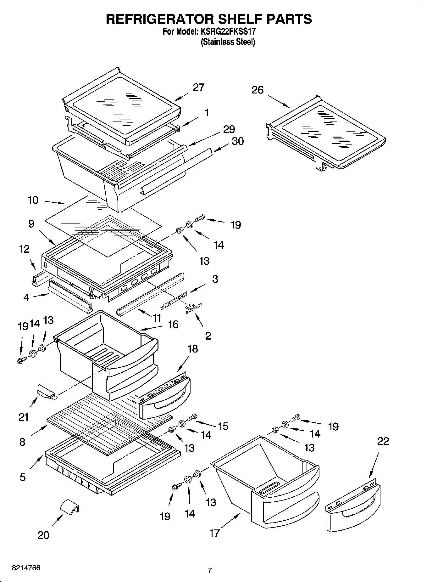 05 - REFRIGERATOR SHELF PARTS