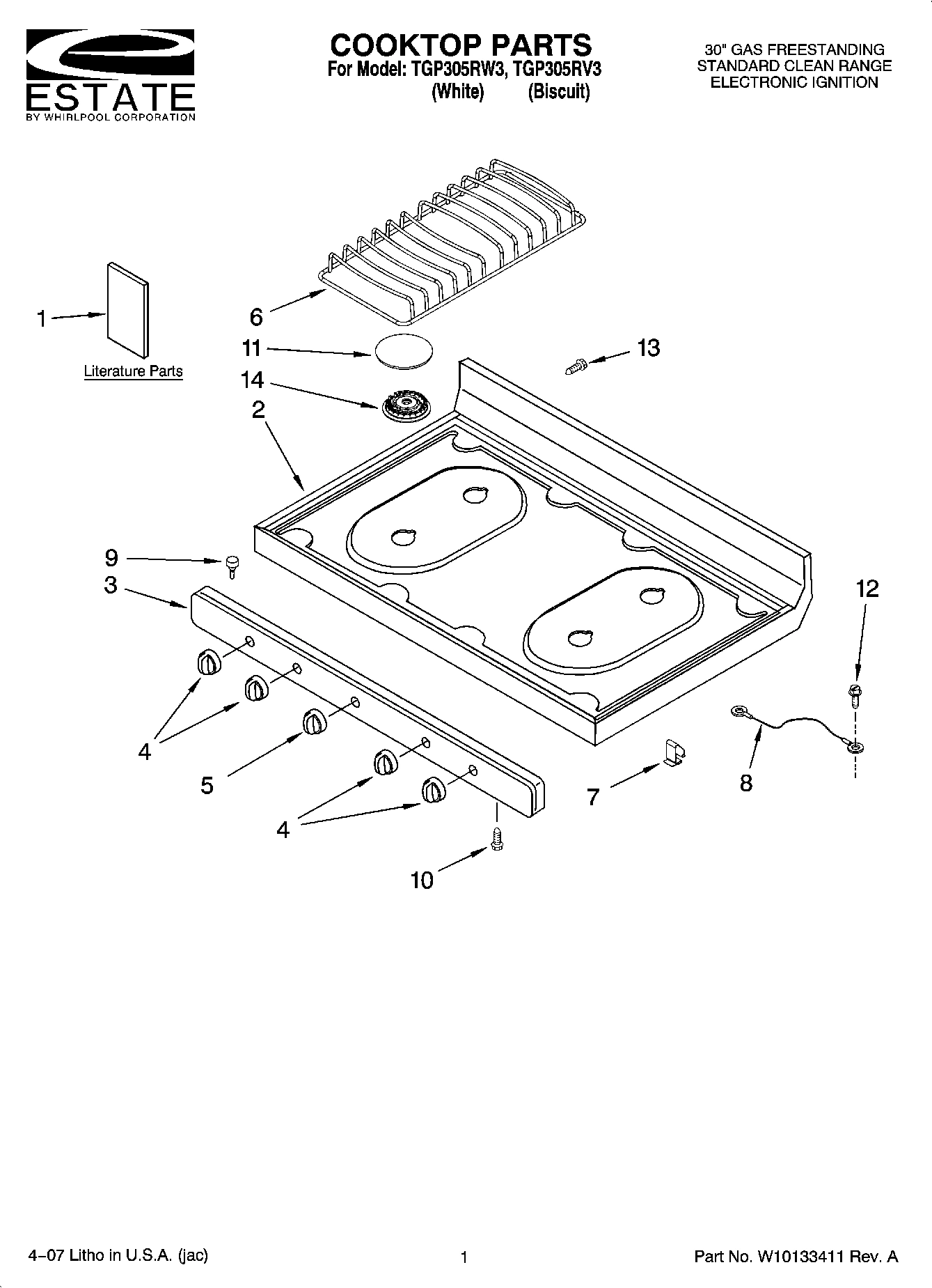 01 - COOKTOP PARTS