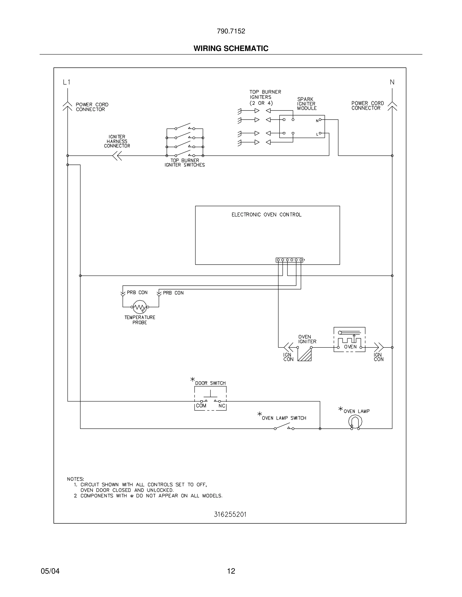 12 - WIRING SCHEMATIC