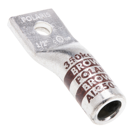 ALIAN 　ハーフサイズ 350 MCM 1/2'' 1-Hole Aluminum Long Lug - Brown - NSI Industries