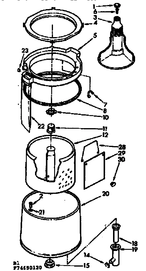TUB AND BASKET ASSEMBLY