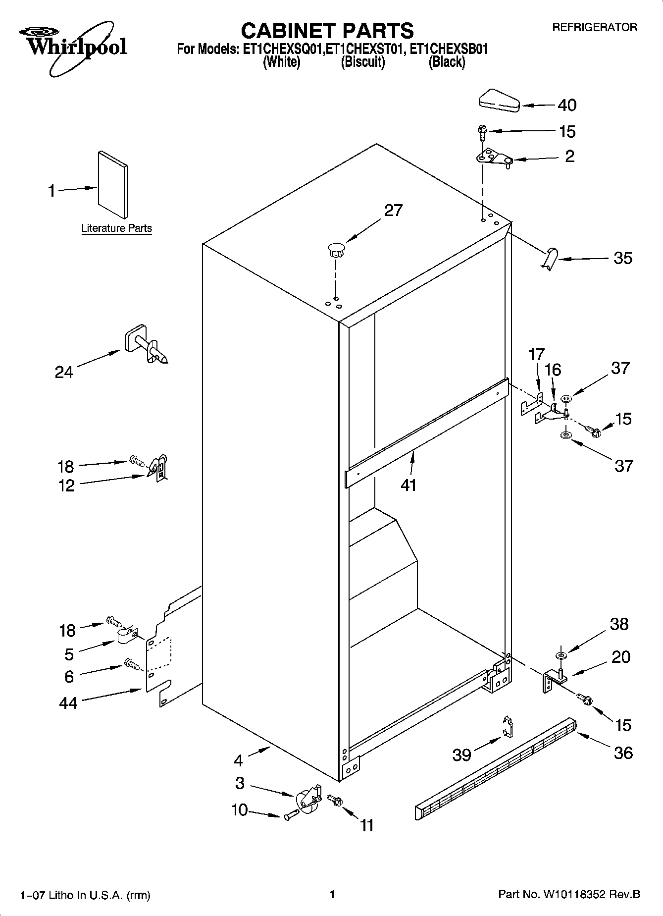 01 - CABINET PARTS