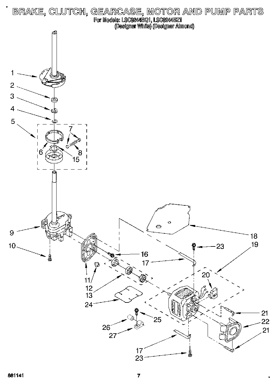 05 - BRAKE, CLUTCH, GEARCASE, MOTOR & PUMP