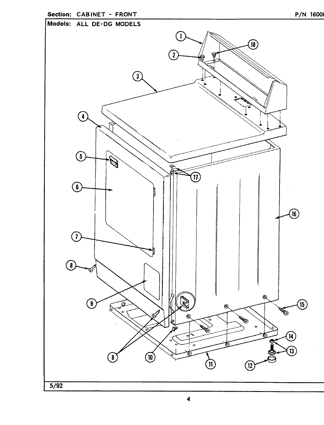 01 - CABINET-FRONT (LDE7500ACE,ADE) & (LDG)
