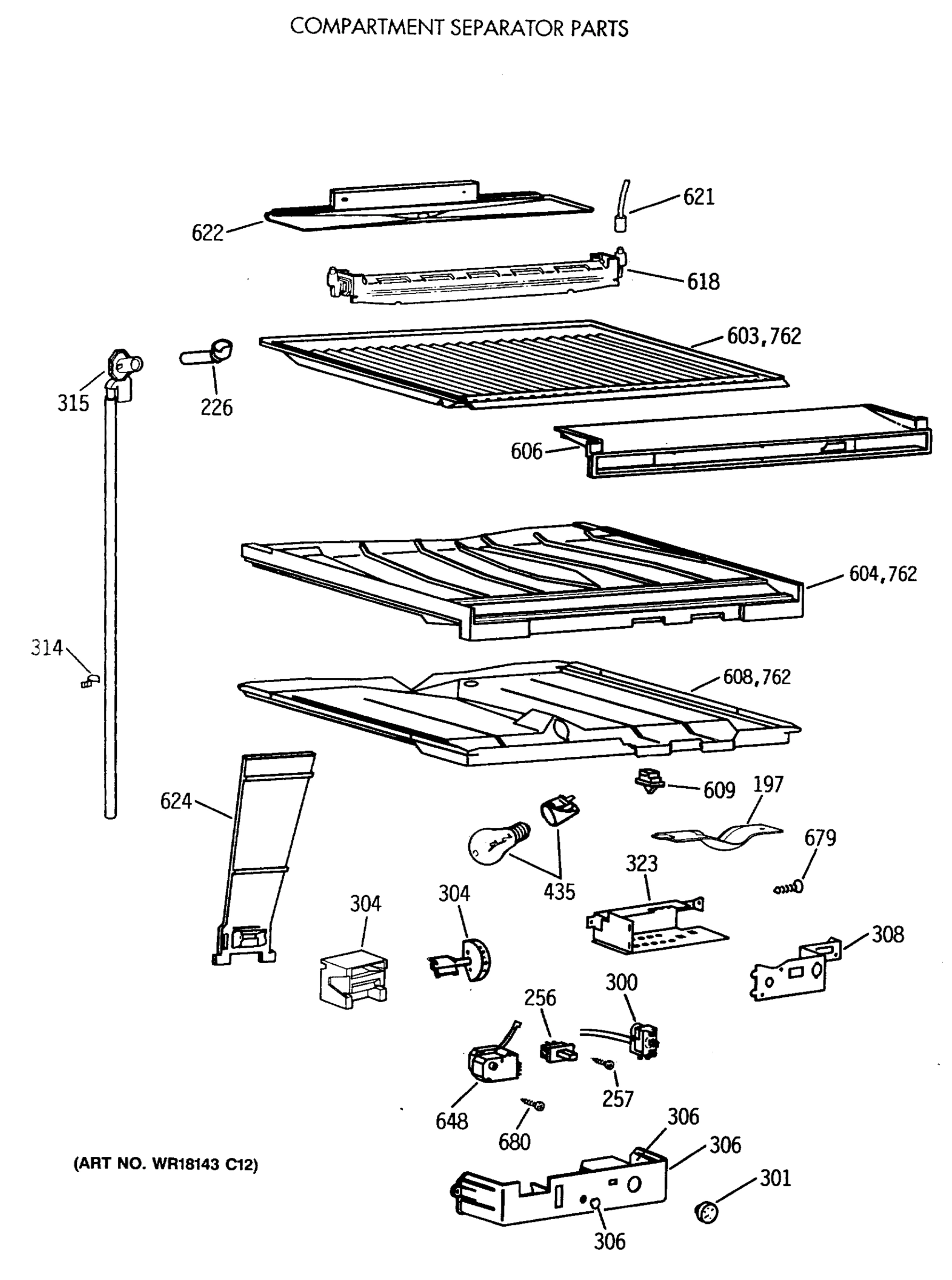COMPARTMENT SEPARATOR PARTS