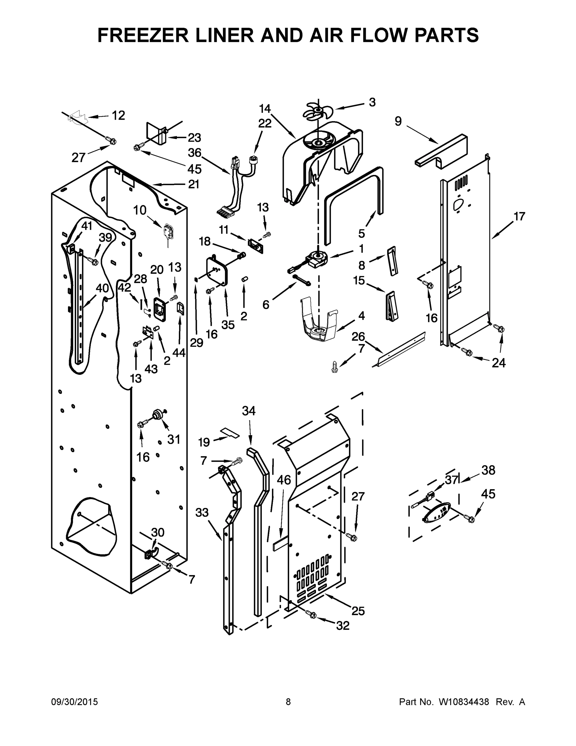05 - FREEZER LINER AND AIR FLOW PARTS