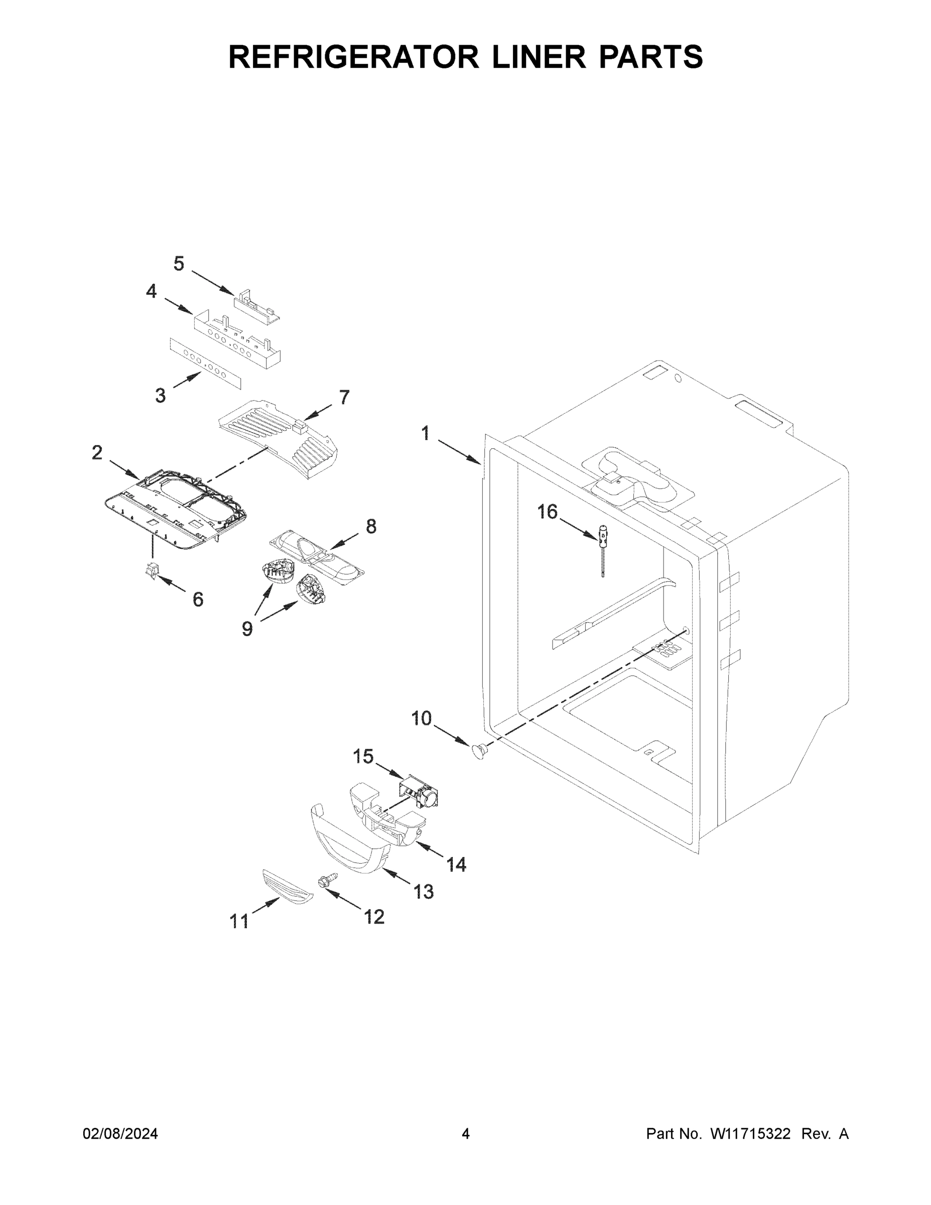 03 - REFRIGERATOR LINER PARTS