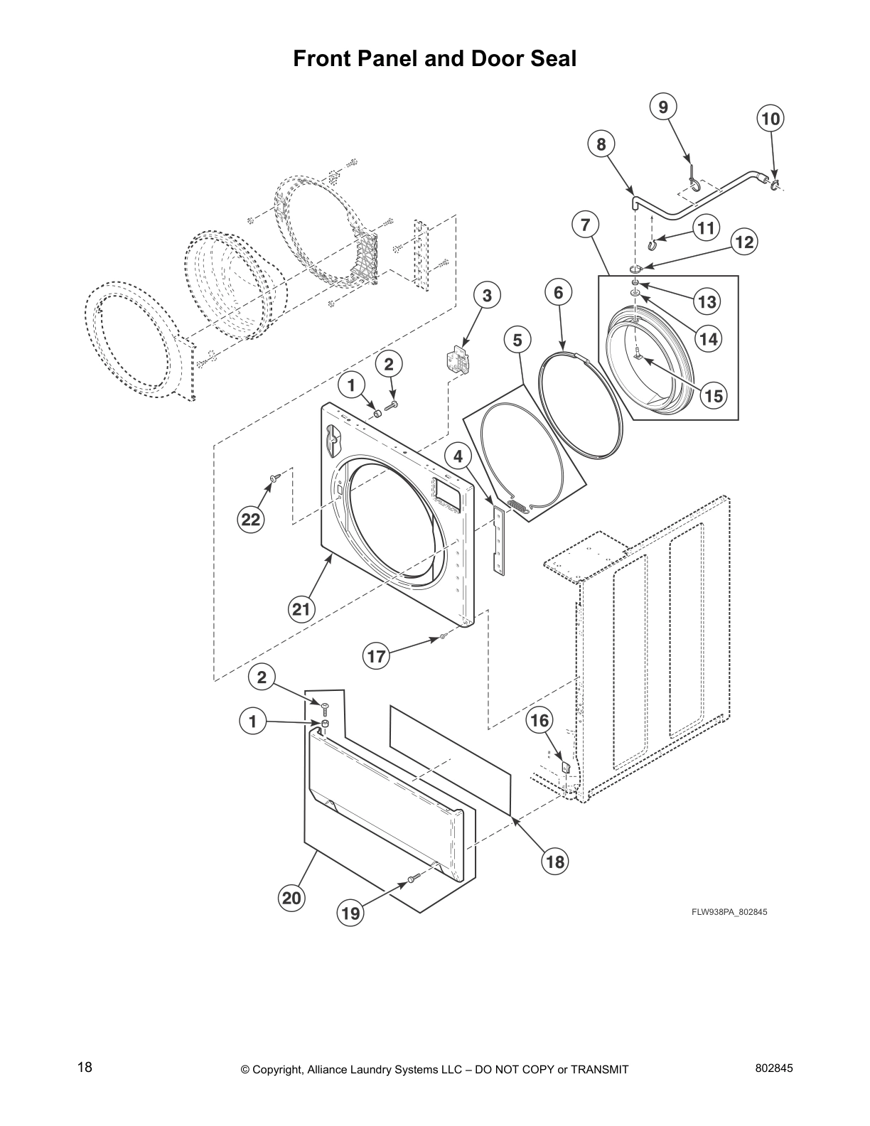 Front Panel and Door Seal