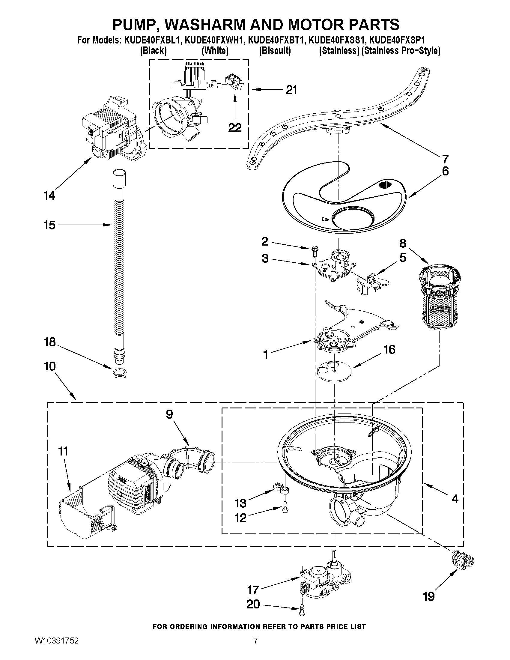 06 - PUMP, WASHARM AND MOTOR PARTS