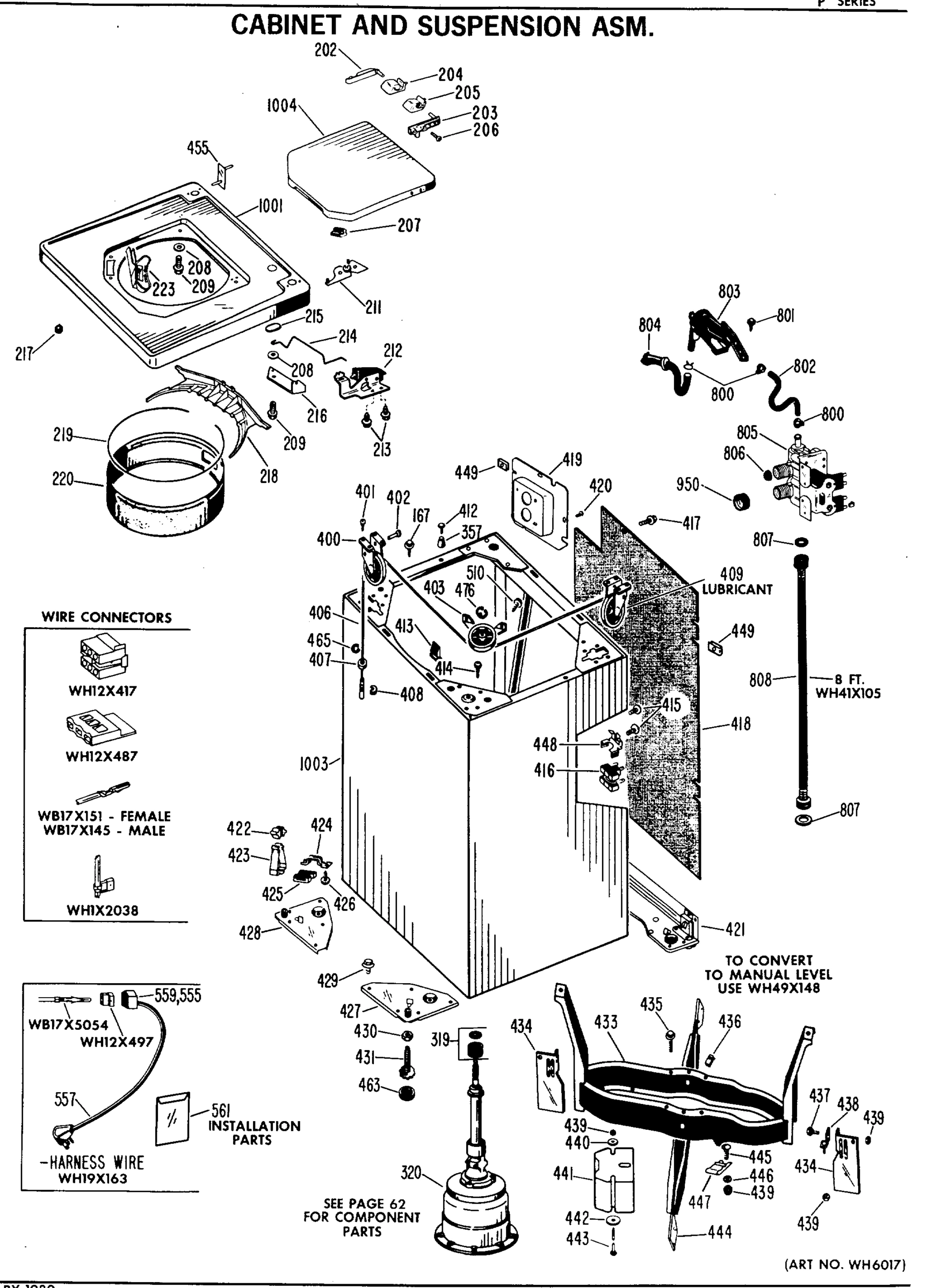 CABINET AND SUSPENSION ASM.