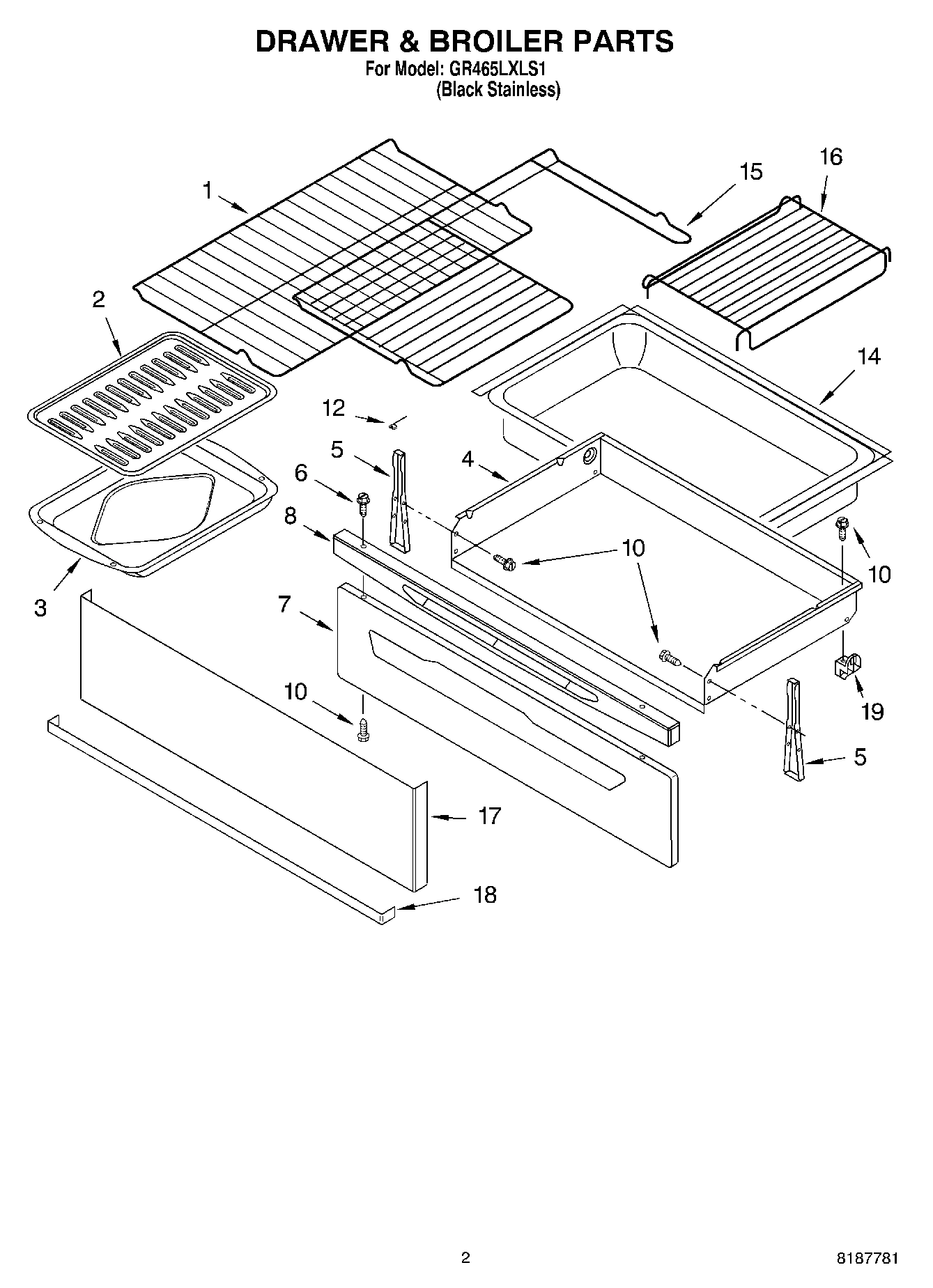 02 - DRAWER & BROILER PARTS