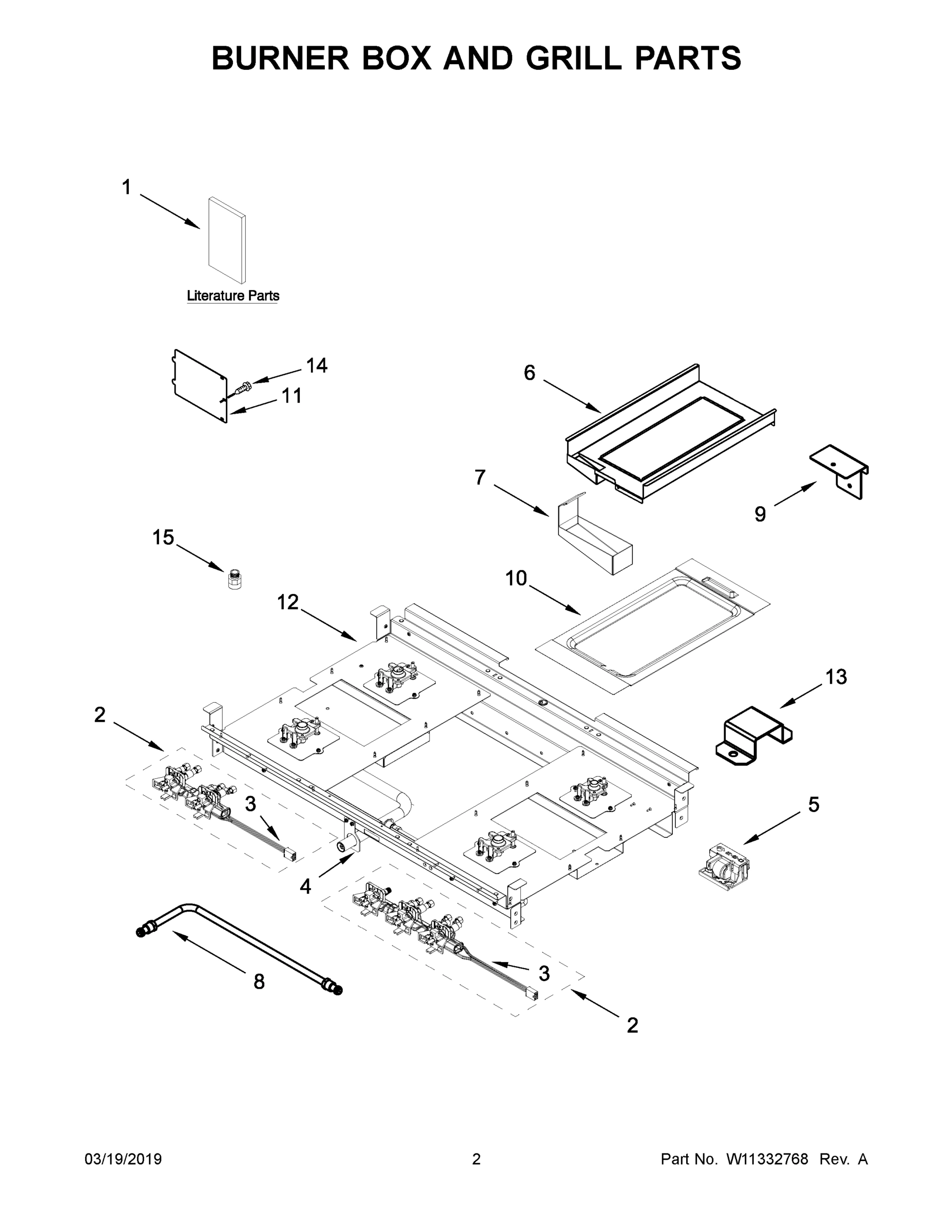 02 - BURNER BOX AND GRILL PARTS