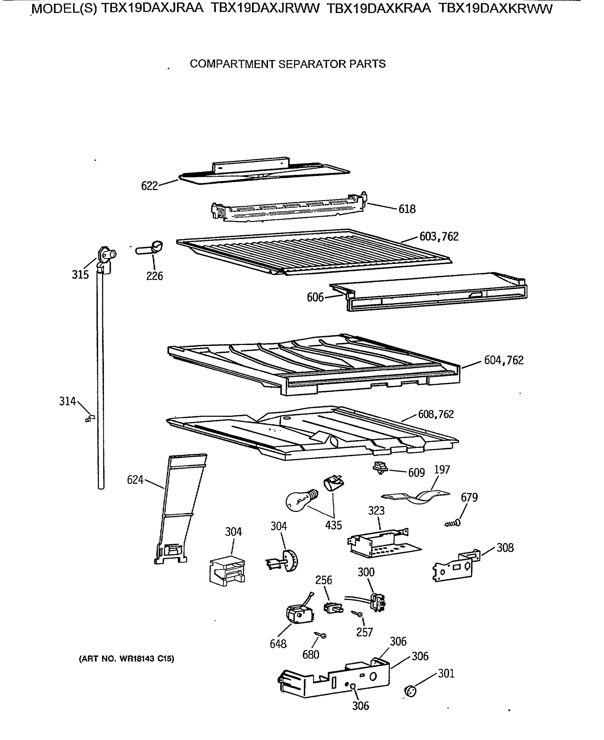COMPARTMENT SEPARATOR PARTS