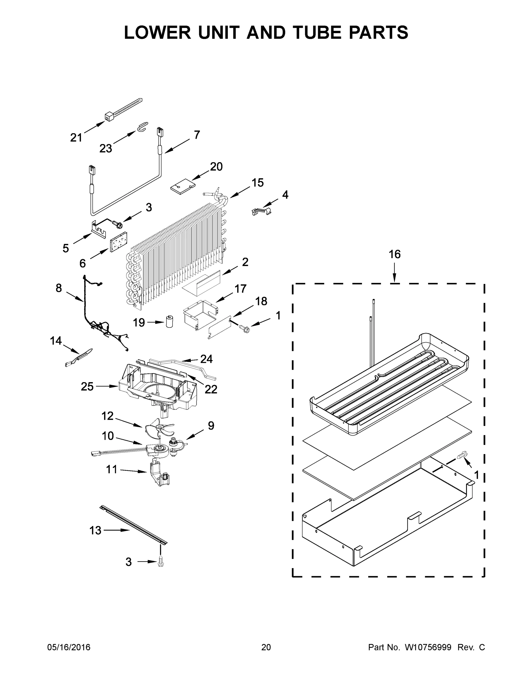 11 - LOWER UNIT AND TUBE PARTS