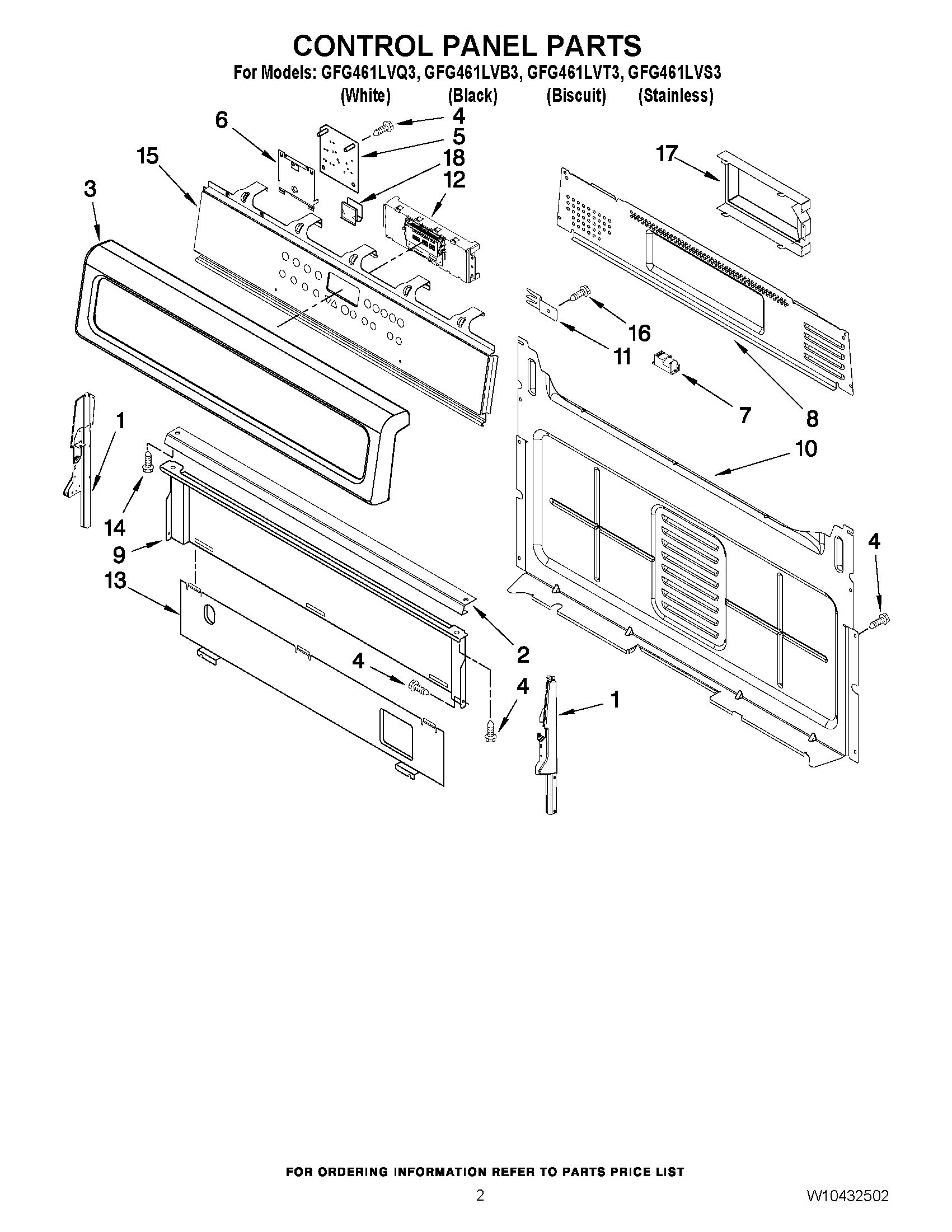 02 - CONTROL PANEL PARTS