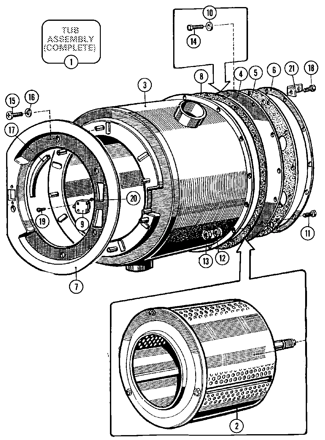 07 - BASKET & OUTER SHELL ASSY. (SERIES 10)