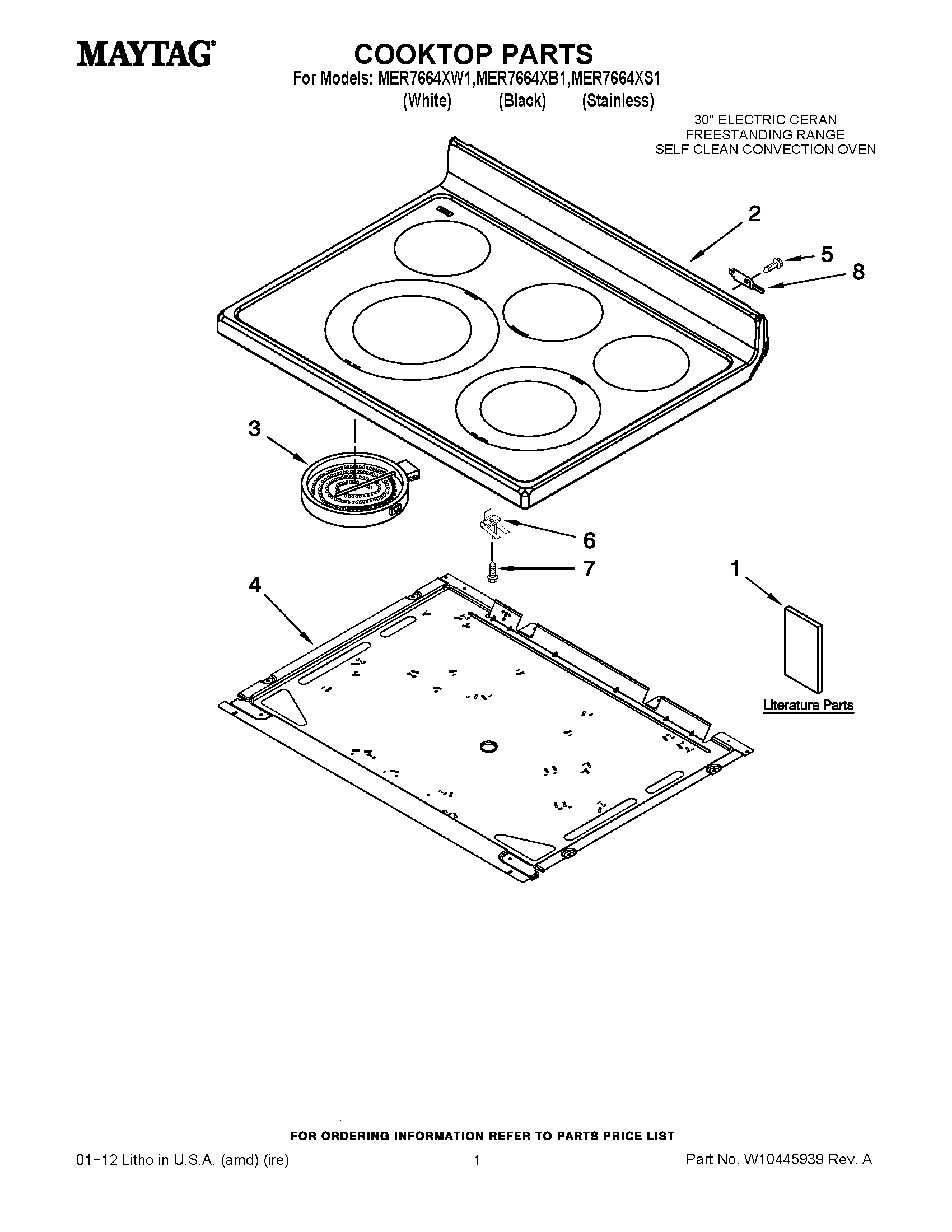 01 - COOKTOP PARTS