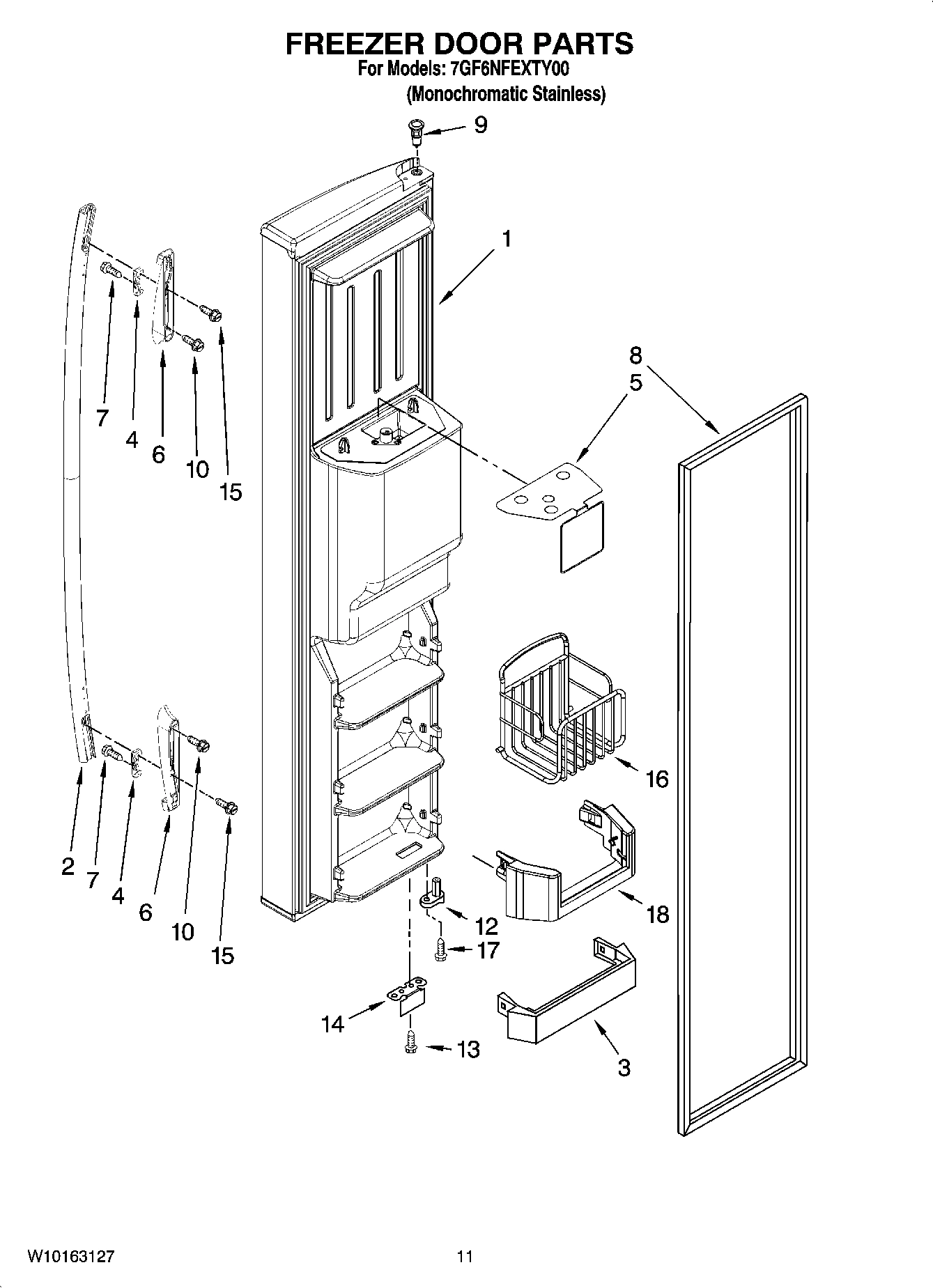 07 - FREEZER DOOR PARTS