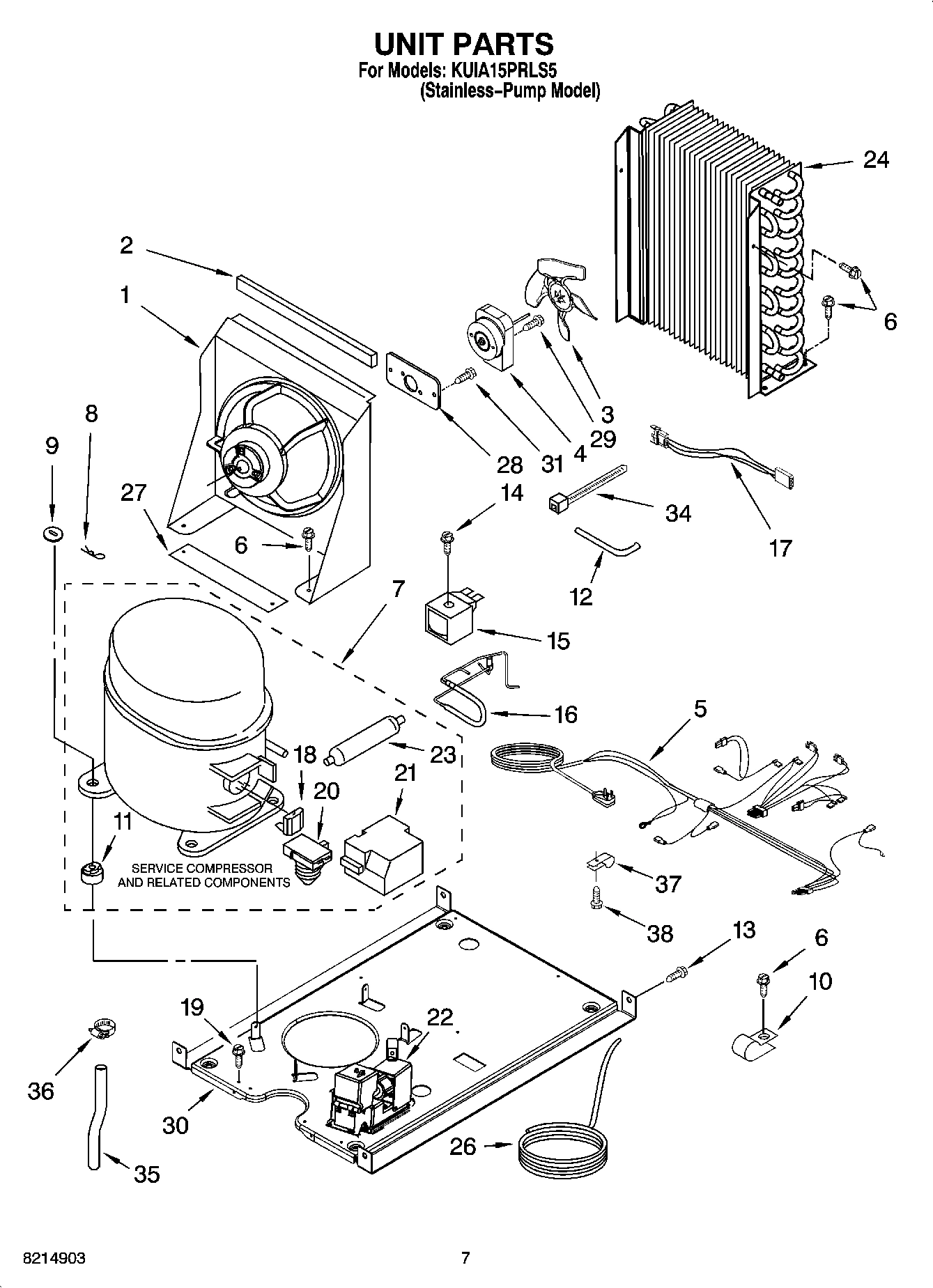 05 - UNIT PARTS, OPTIONAL PARTS (NOT INCLUDED)