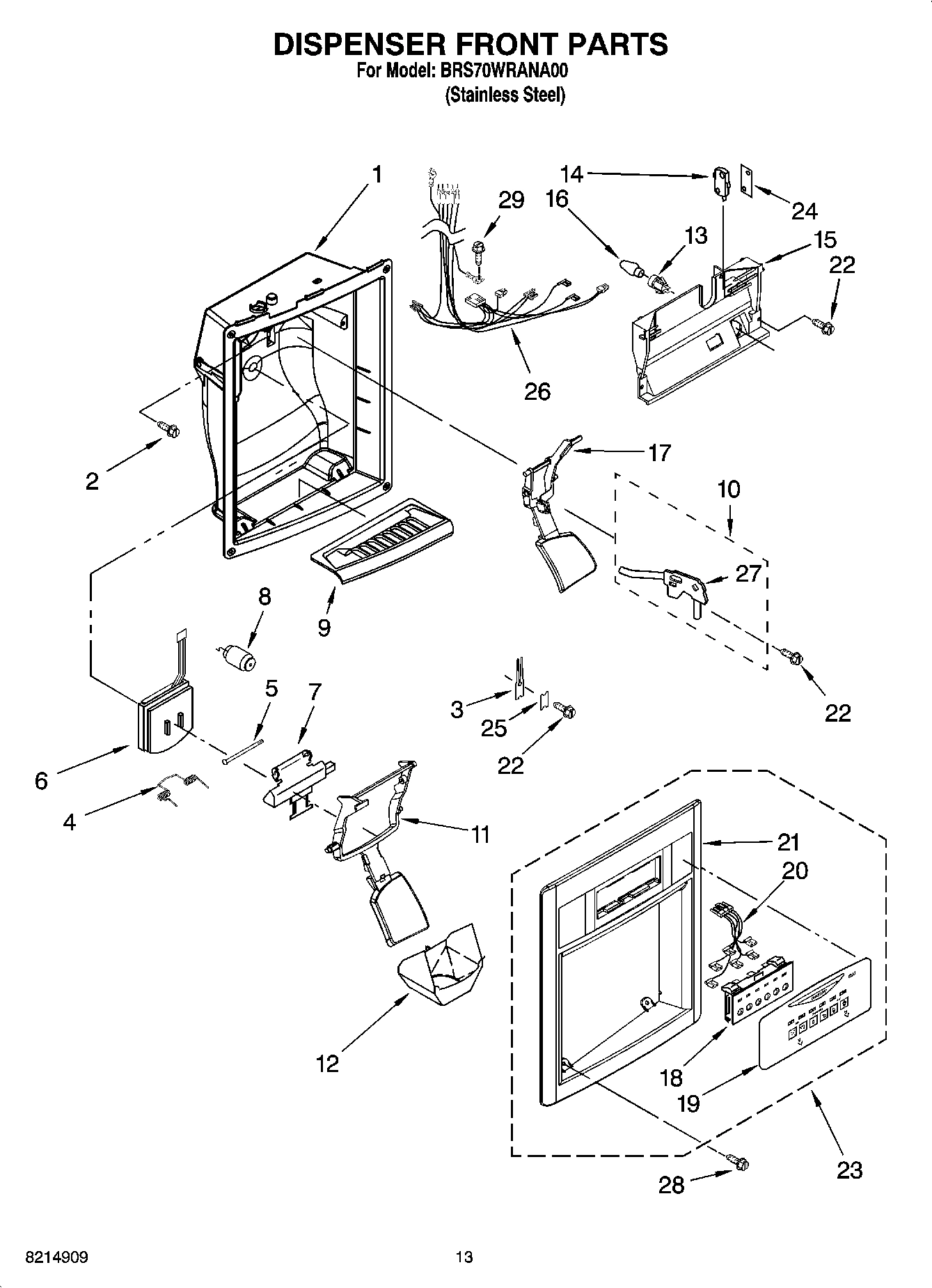 08 - DISPENSER FRONT PARTS