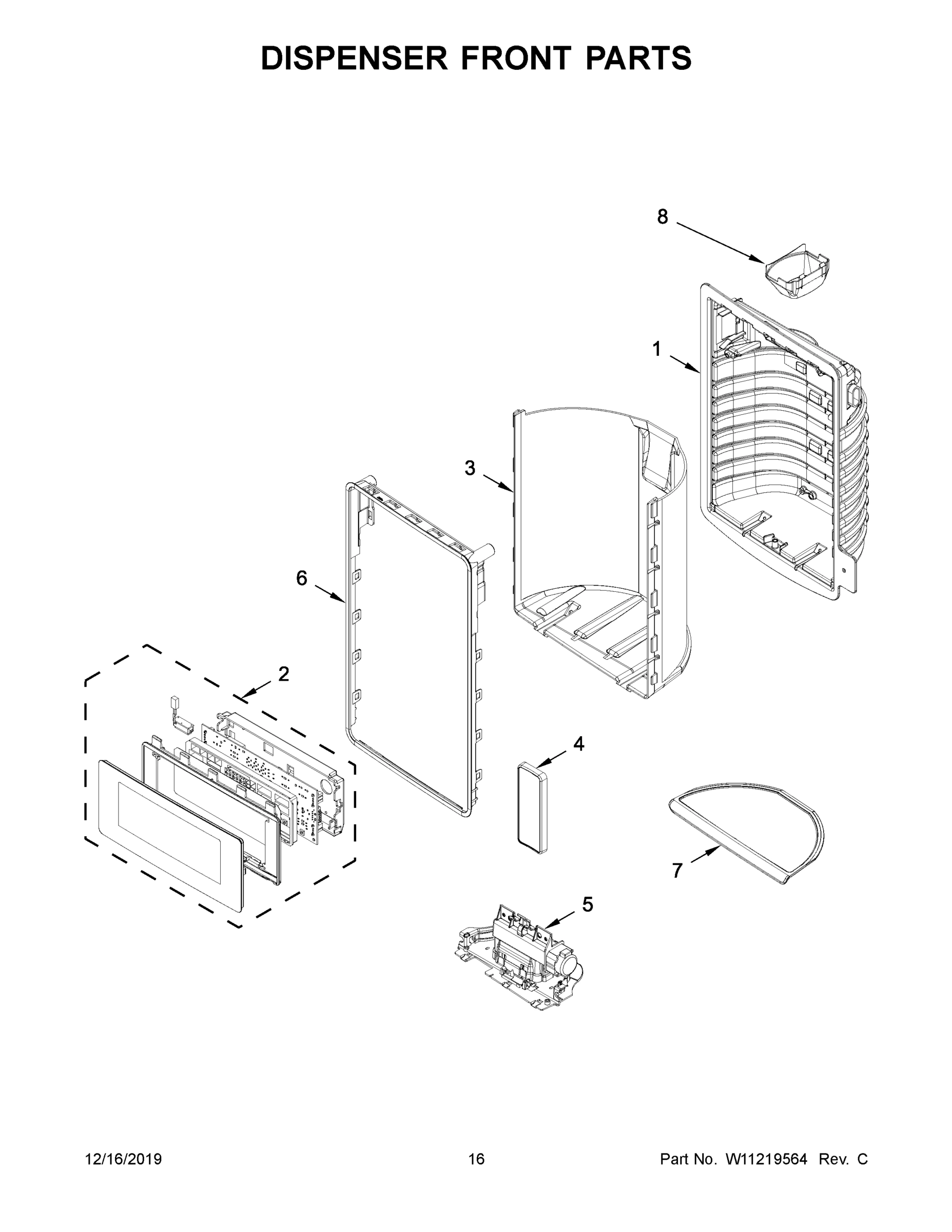 09 - DISPENSER FRONT PARTS