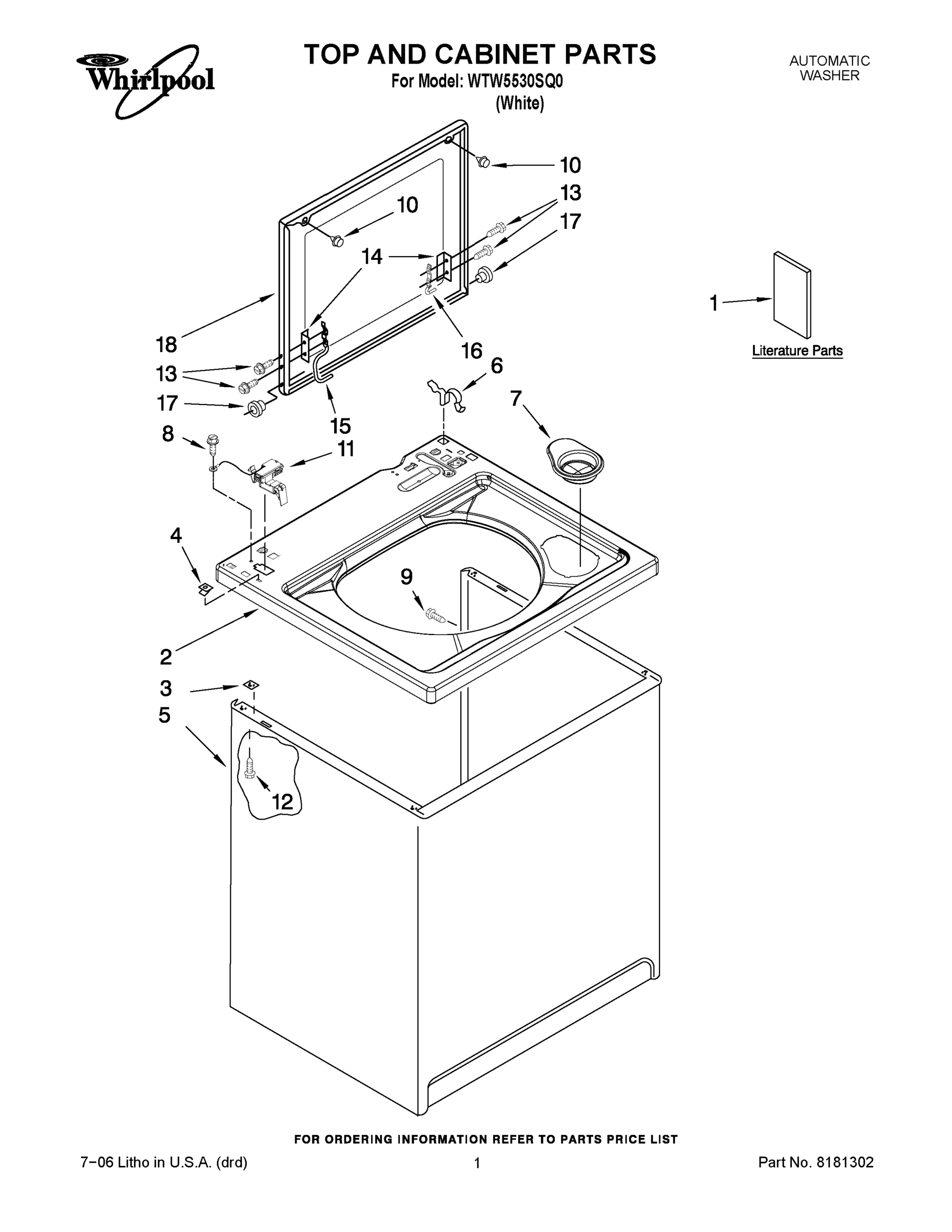 01 - TOP AND CABINET PARTS