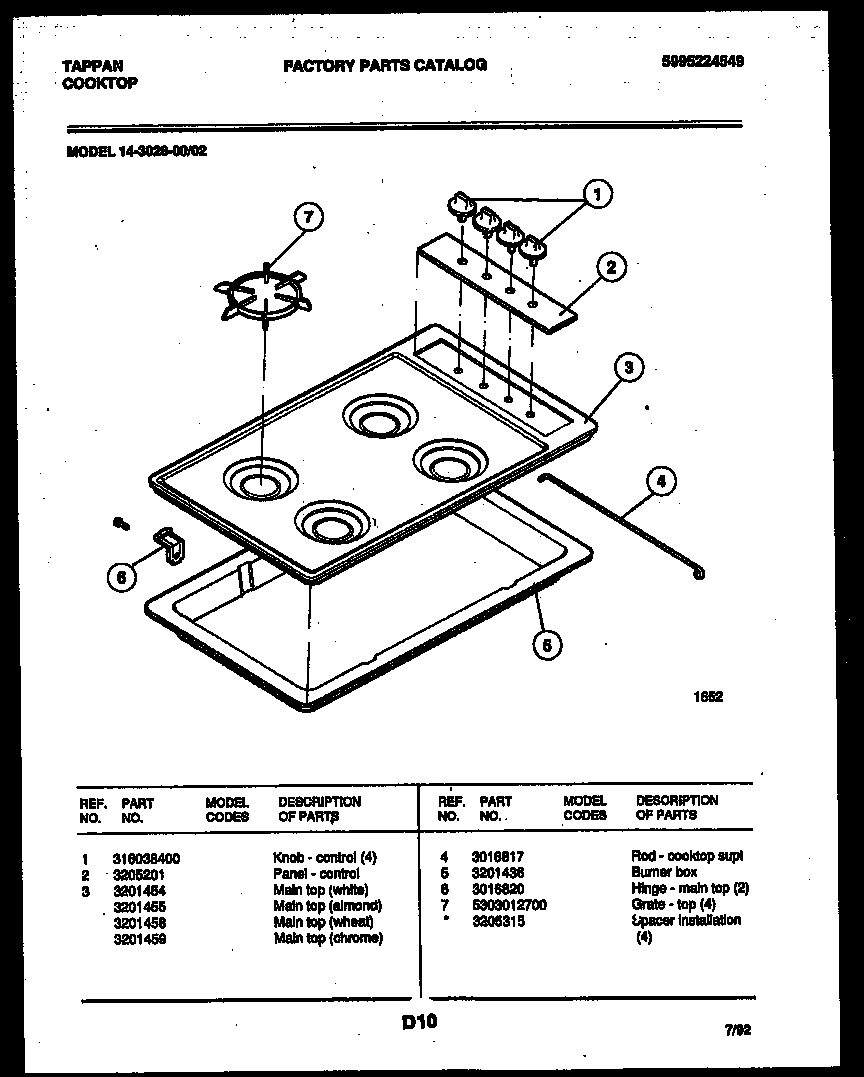 02 - COOKTOP PARTS