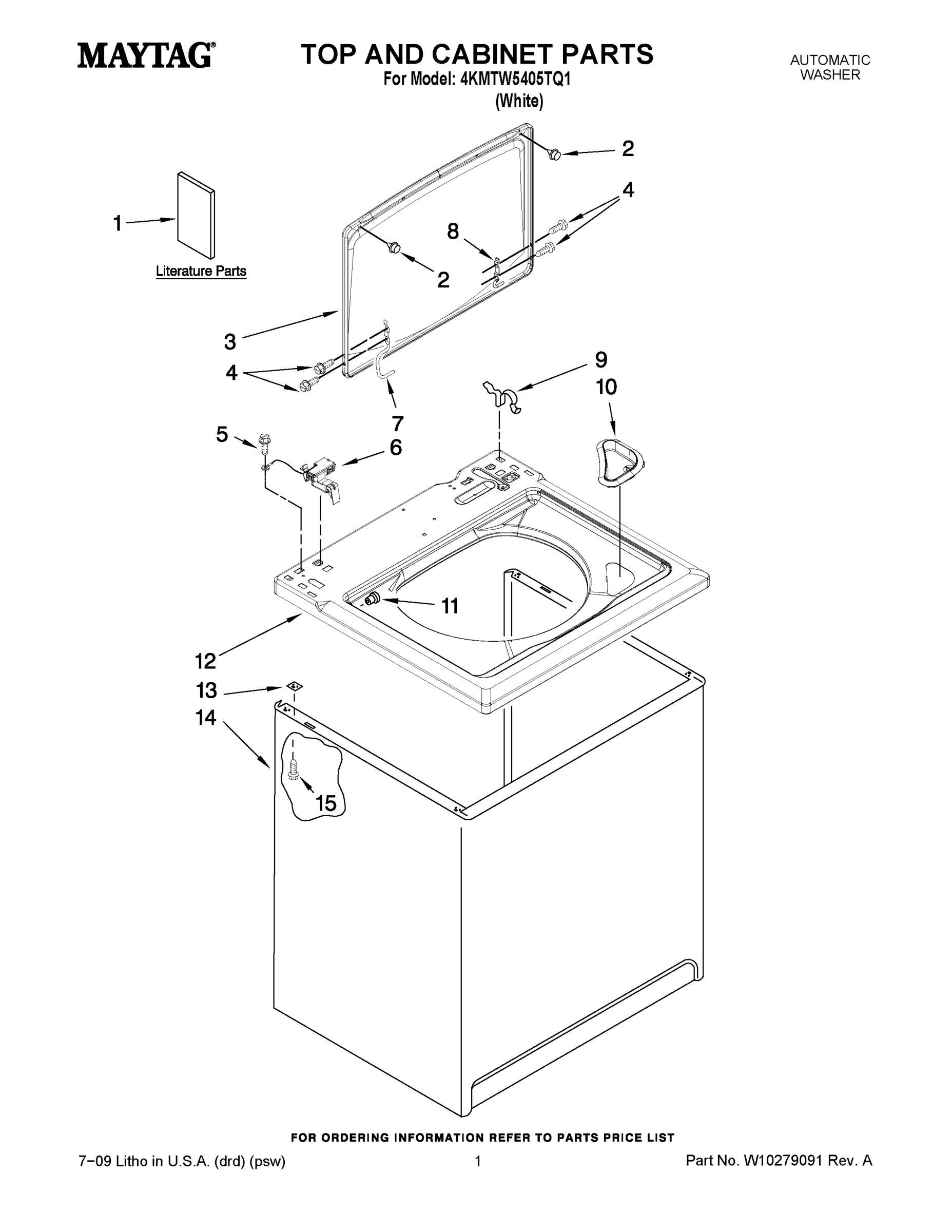 01 - TOP AND CABINET PARTS