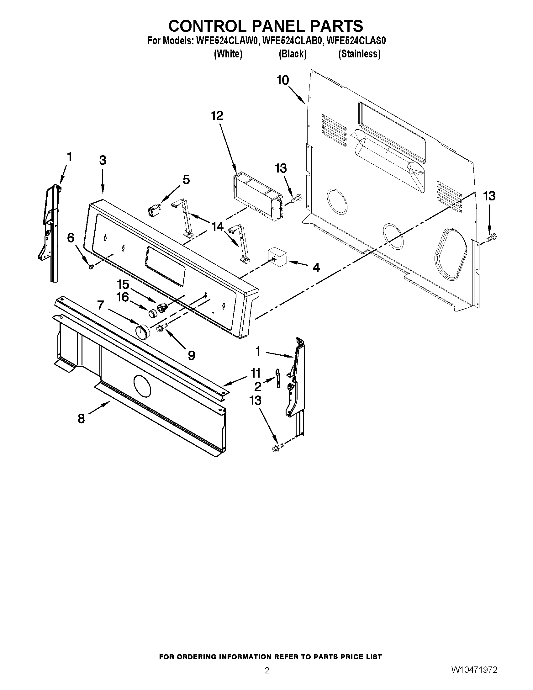 02 - CONTROL PANEL PARTS