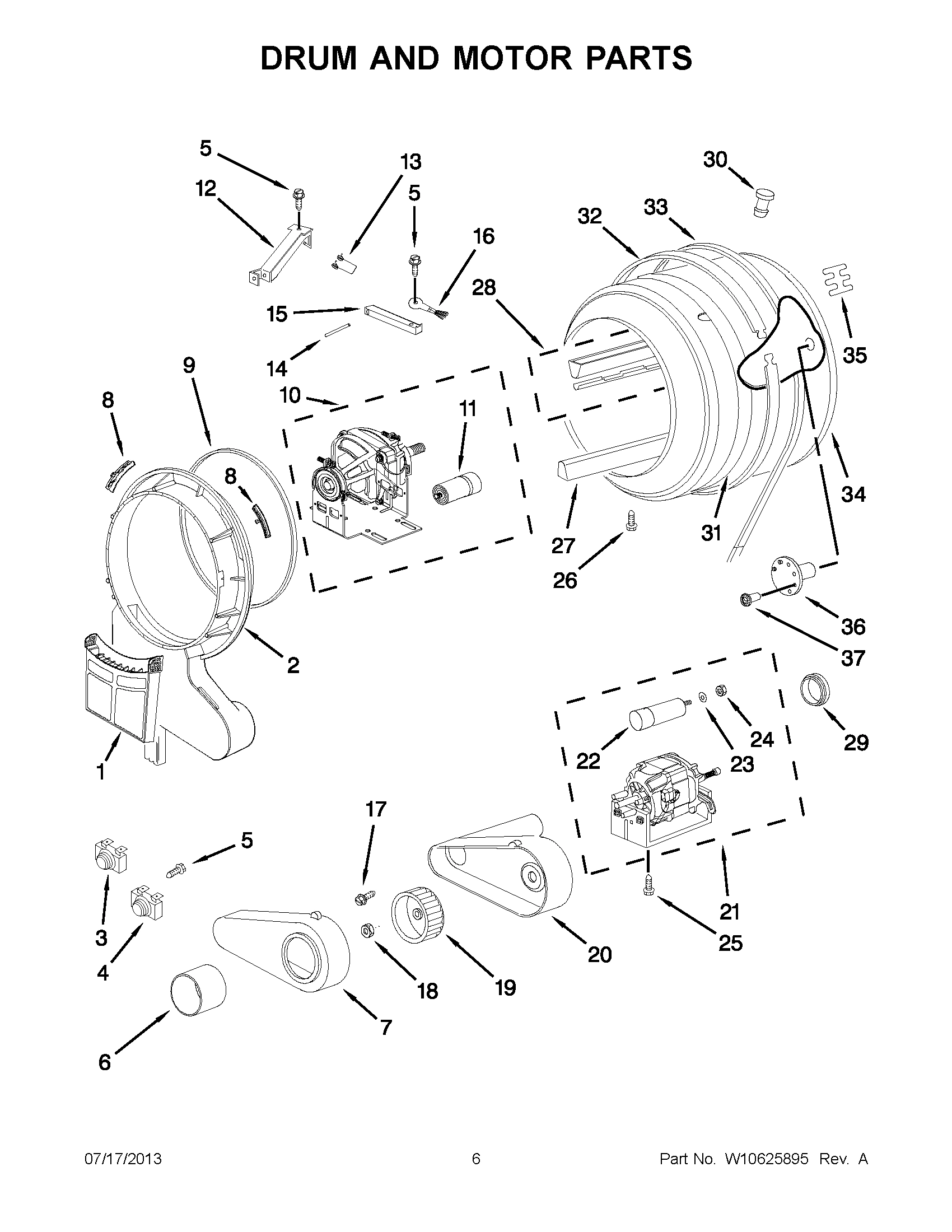 03 - DRUM AND MOTOR PARTS