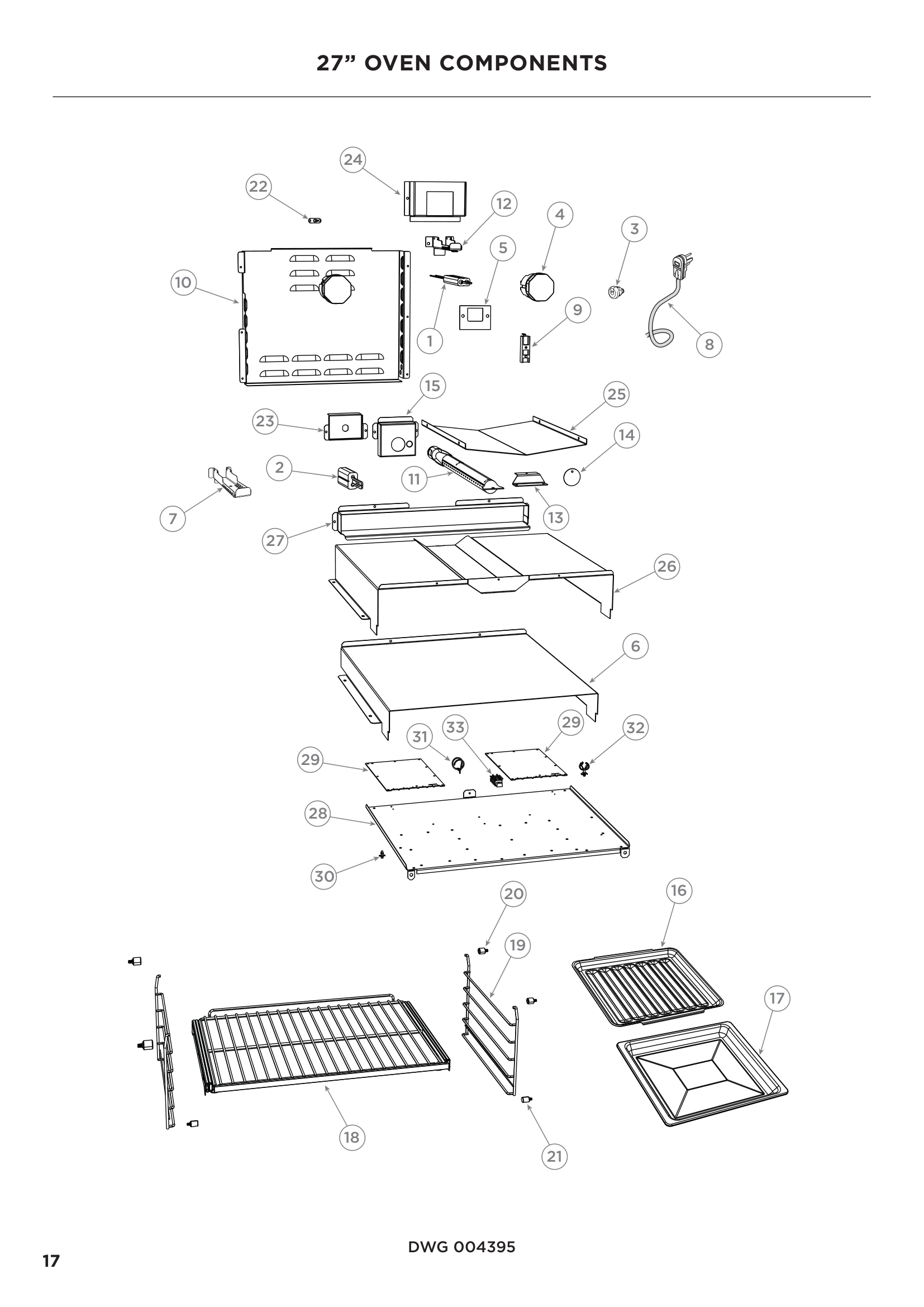 27” OVEN COMPONENTS