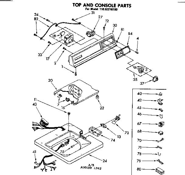 TOP AND CONSOLE PARTS