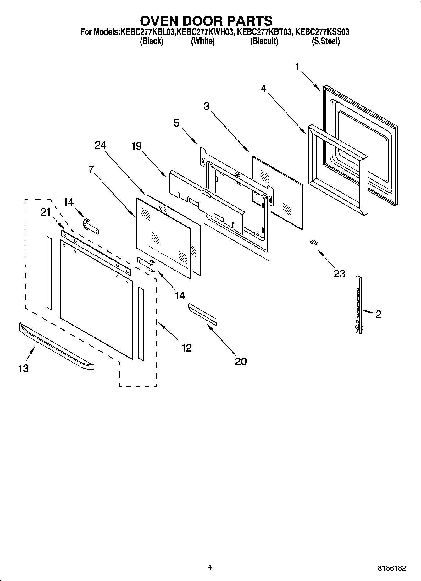 03 - OVEN DOOR PARTS