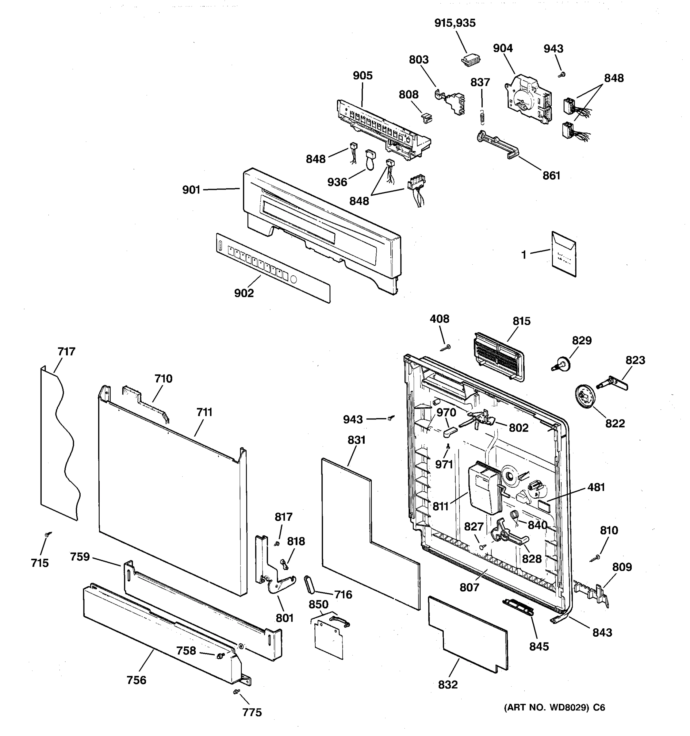 ESCUTCHEON & DOOR ASSEMBLY
