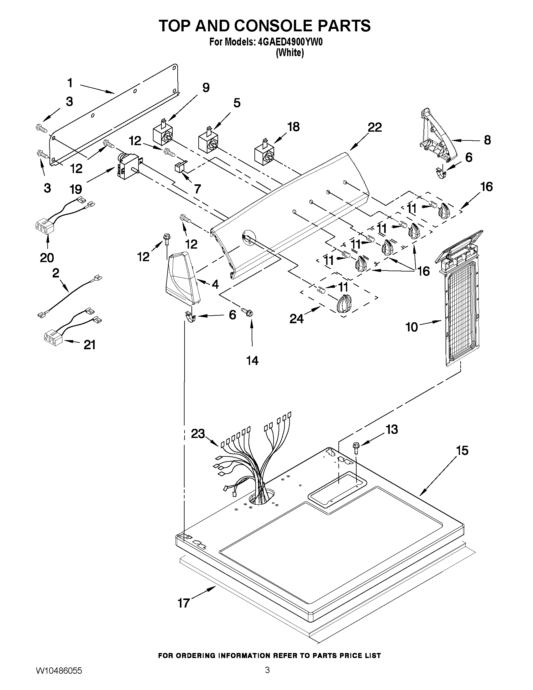 02 - TOP AND CONSOLE PARTS