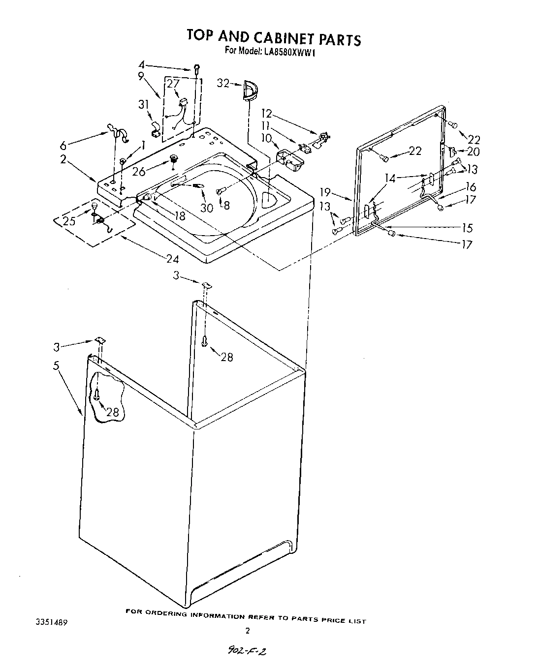 02 - TOP AND CABINET , LITERATURE AND OPTIONAL