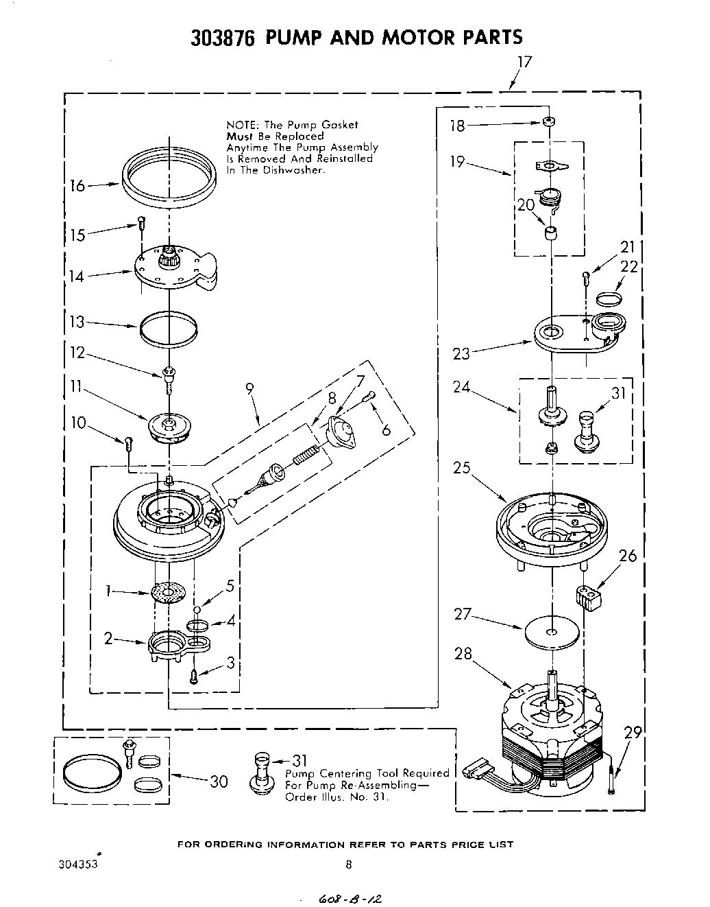 06 - 303876 PUMP AND MOTOR