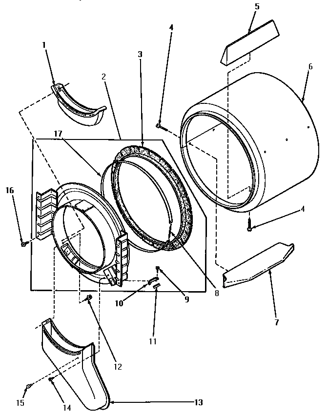 03 - FR BLKHD, AIR DUCT, FELT SEAL & CYLINDER