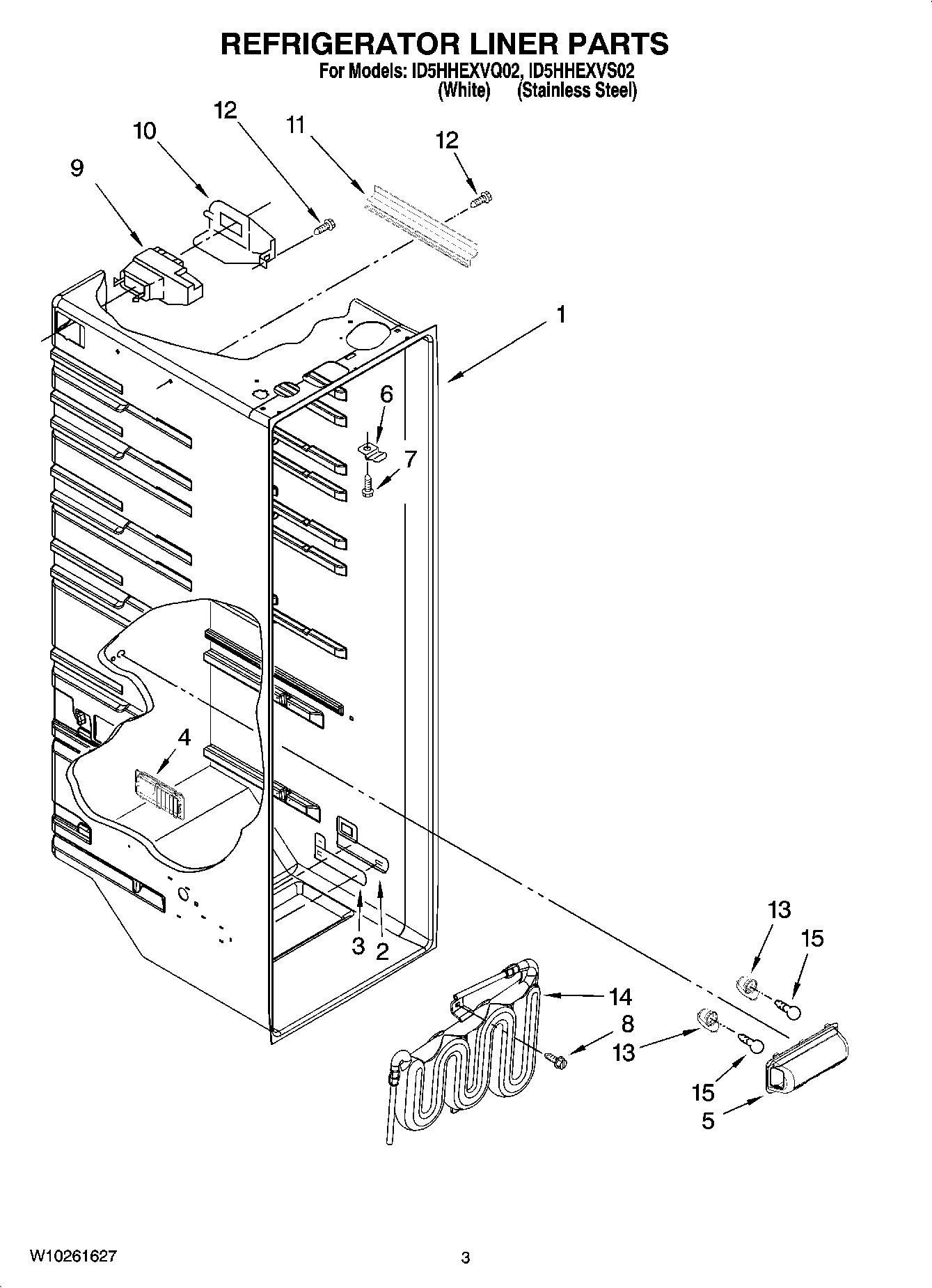 02 - REFRIGERATOR LINER PARTS