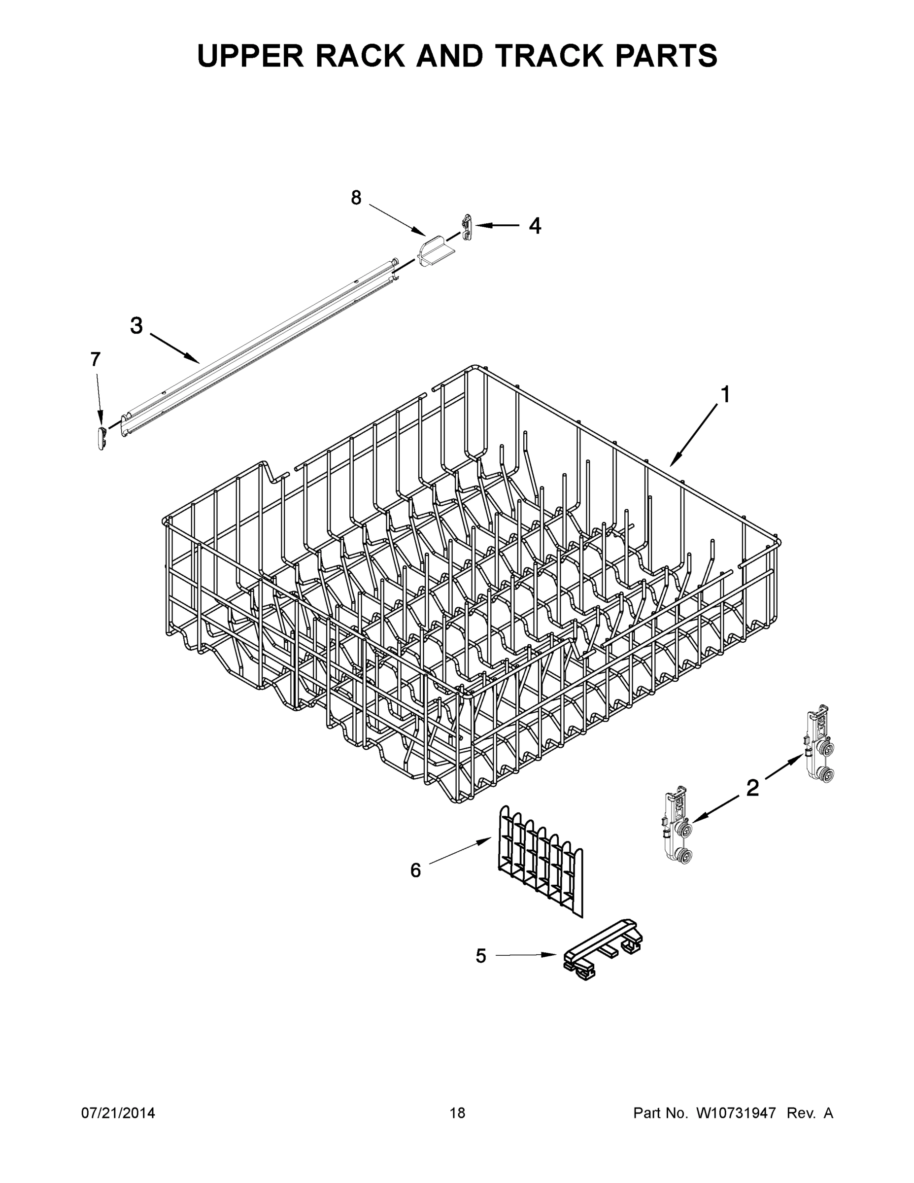 10 - UPPER RACK AND TRACK PARTS