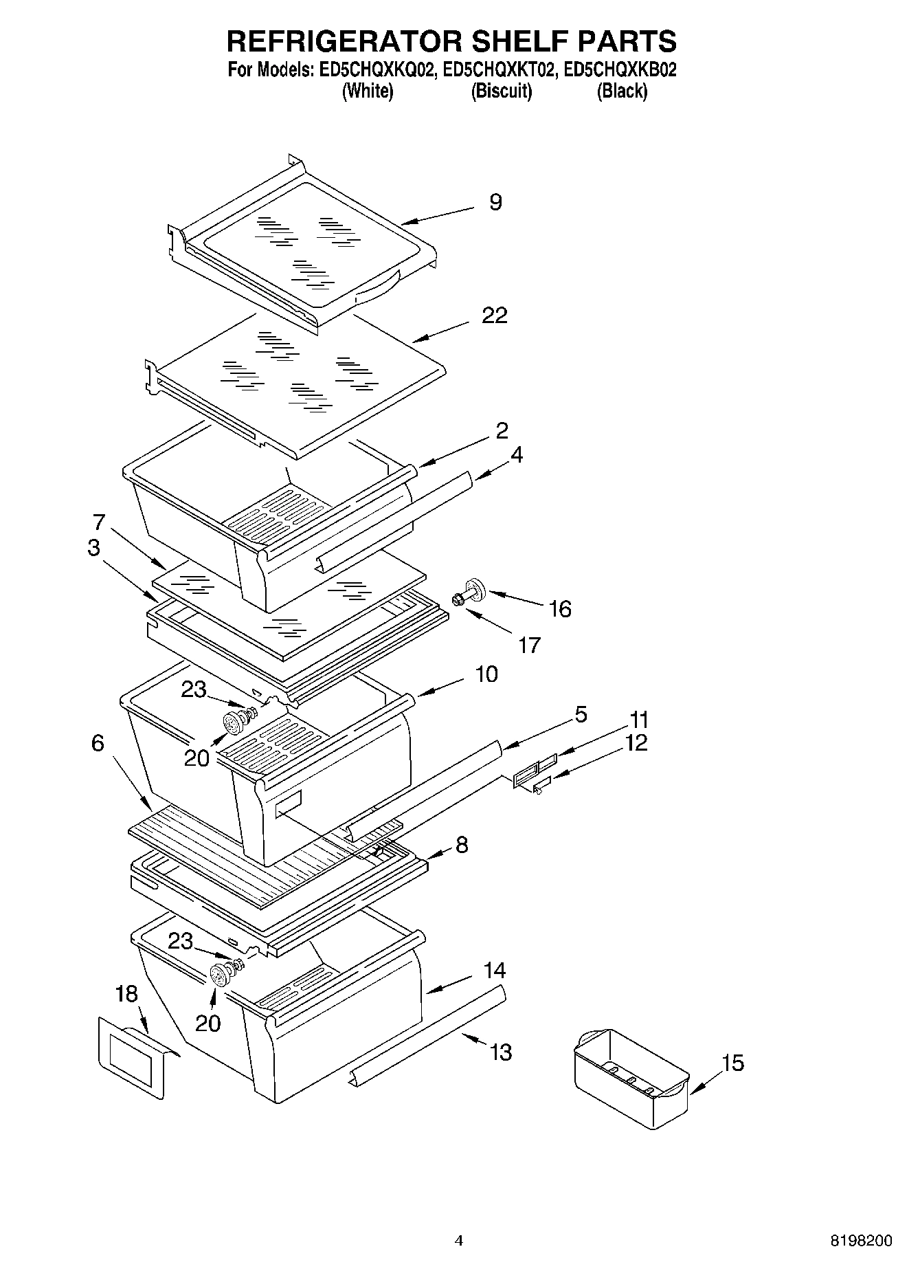 03 - REFRIGERATOR SHELF PARTS