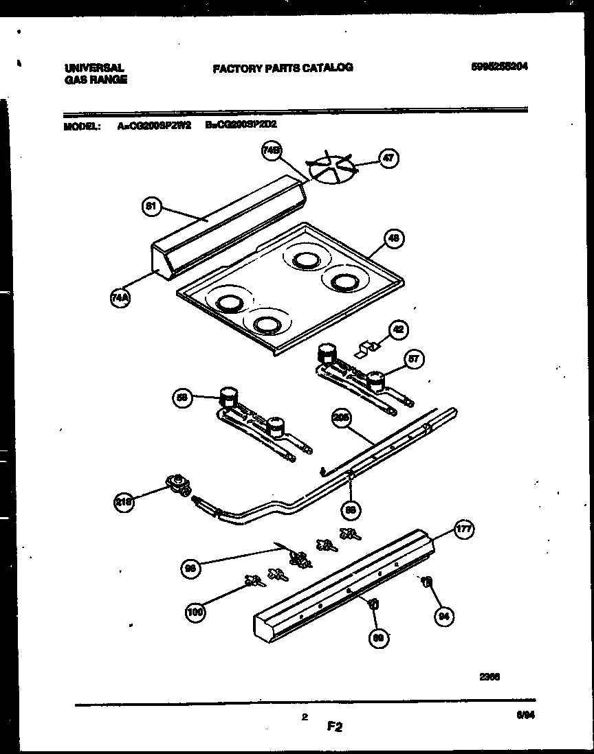 02 - BACKGUARD, COOKTOP AND BURNER PARTS