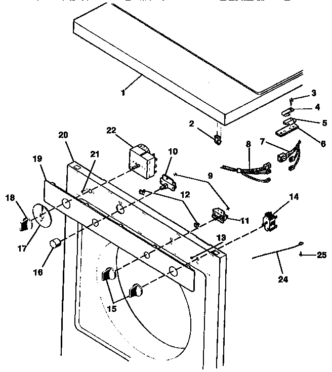 CONSOLE, CONTROLS, TOP PANEL
