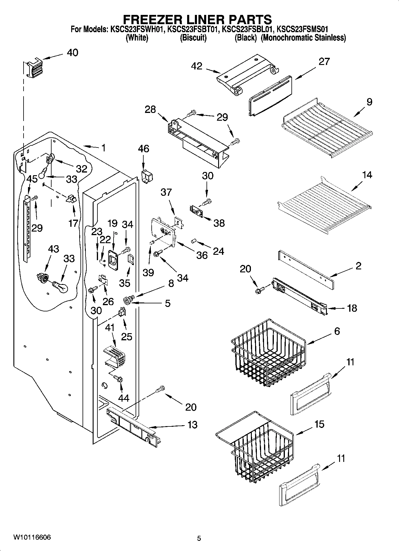 04 - FREEZER LINER PARTS