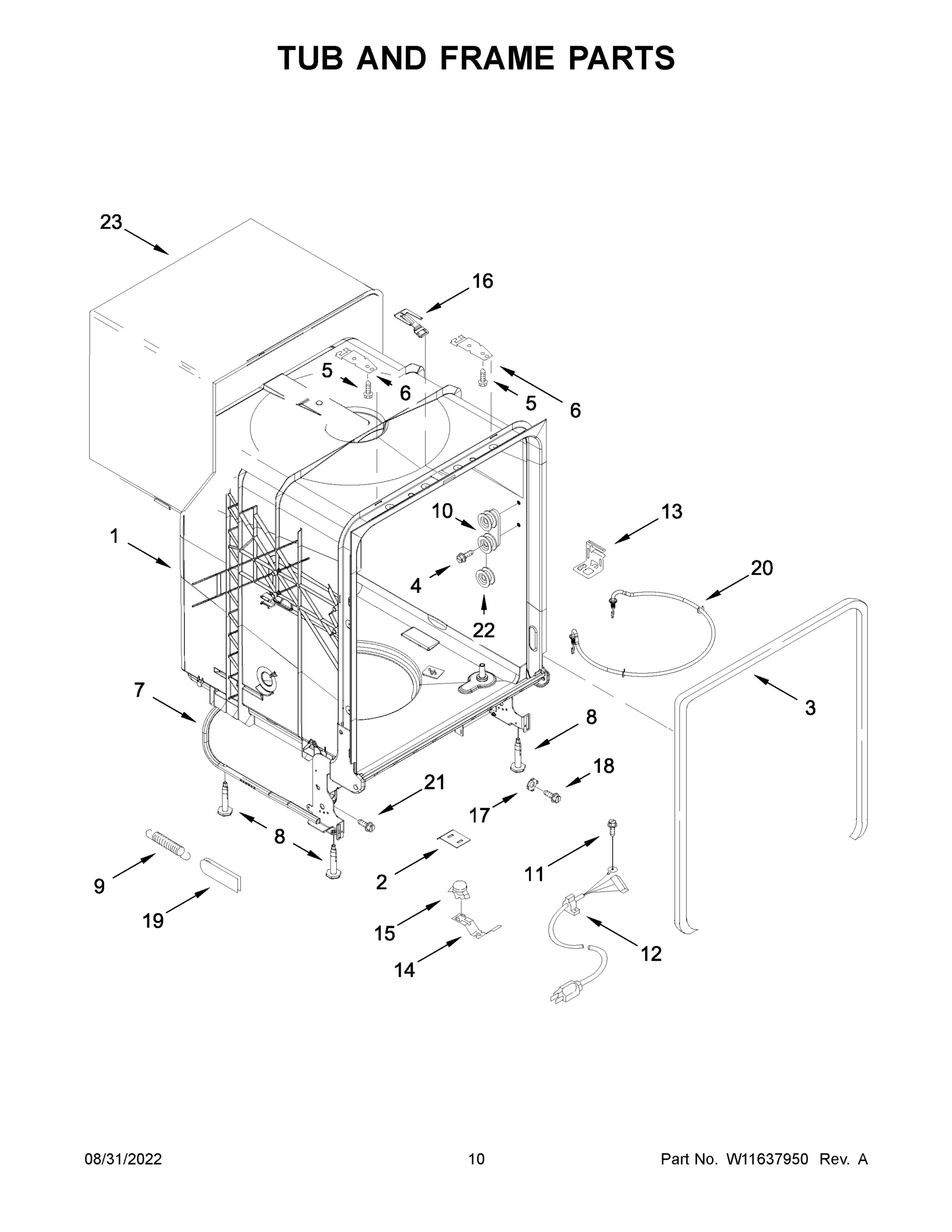 06 - TUB AND FRAME PARTS