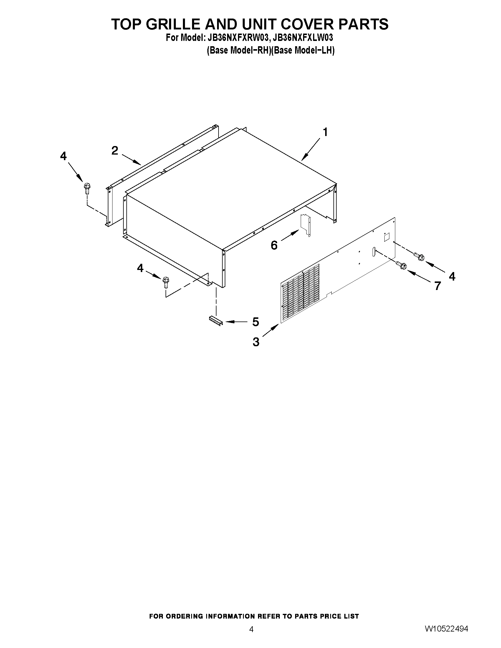 03 - TOP GRILLE AND UNIT COVER PARTS