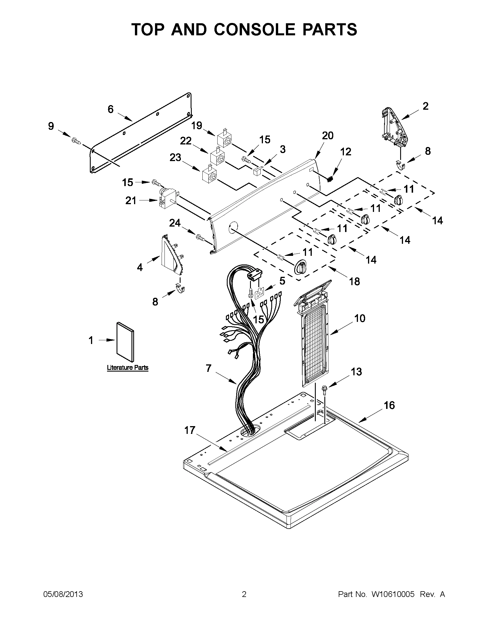 01 - TOP AND CONSOLE PARTS