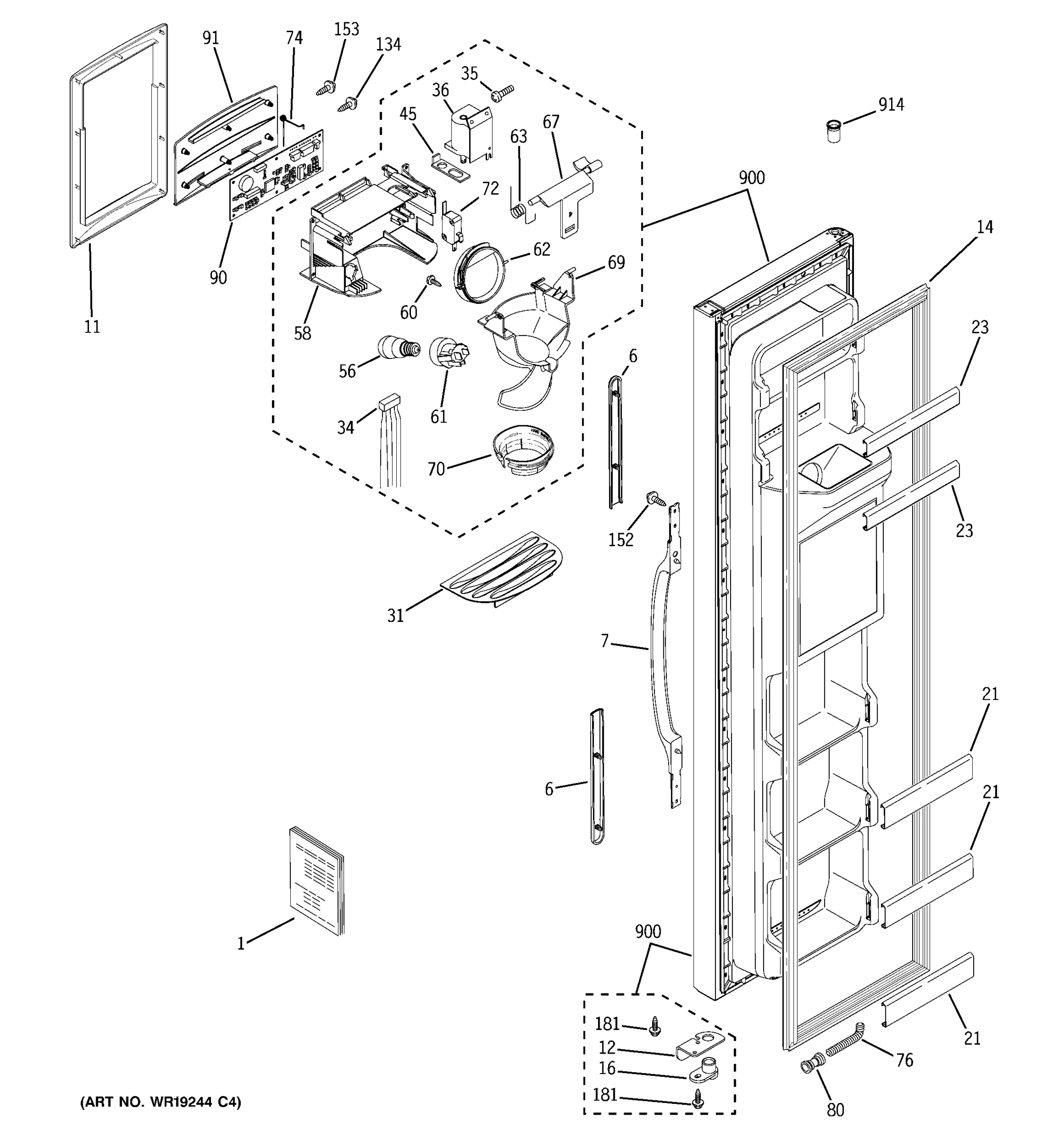 FREEZER DOOR