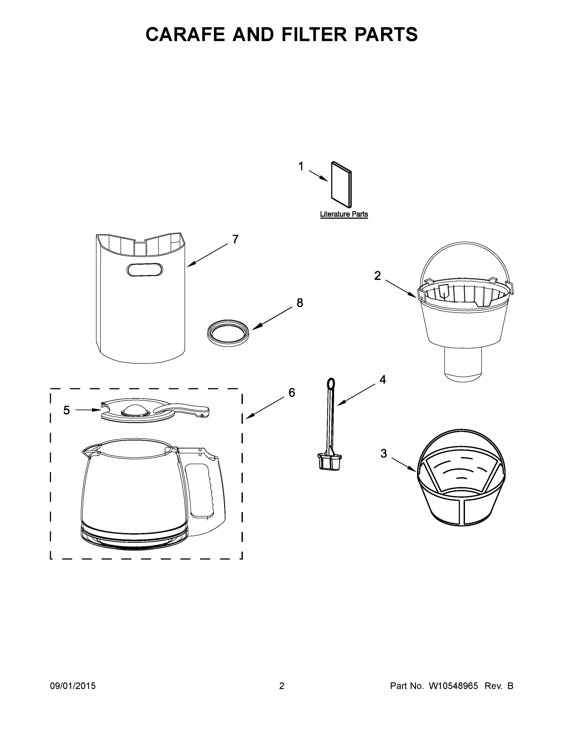 02 - CARAFE AND FILTER PARTS